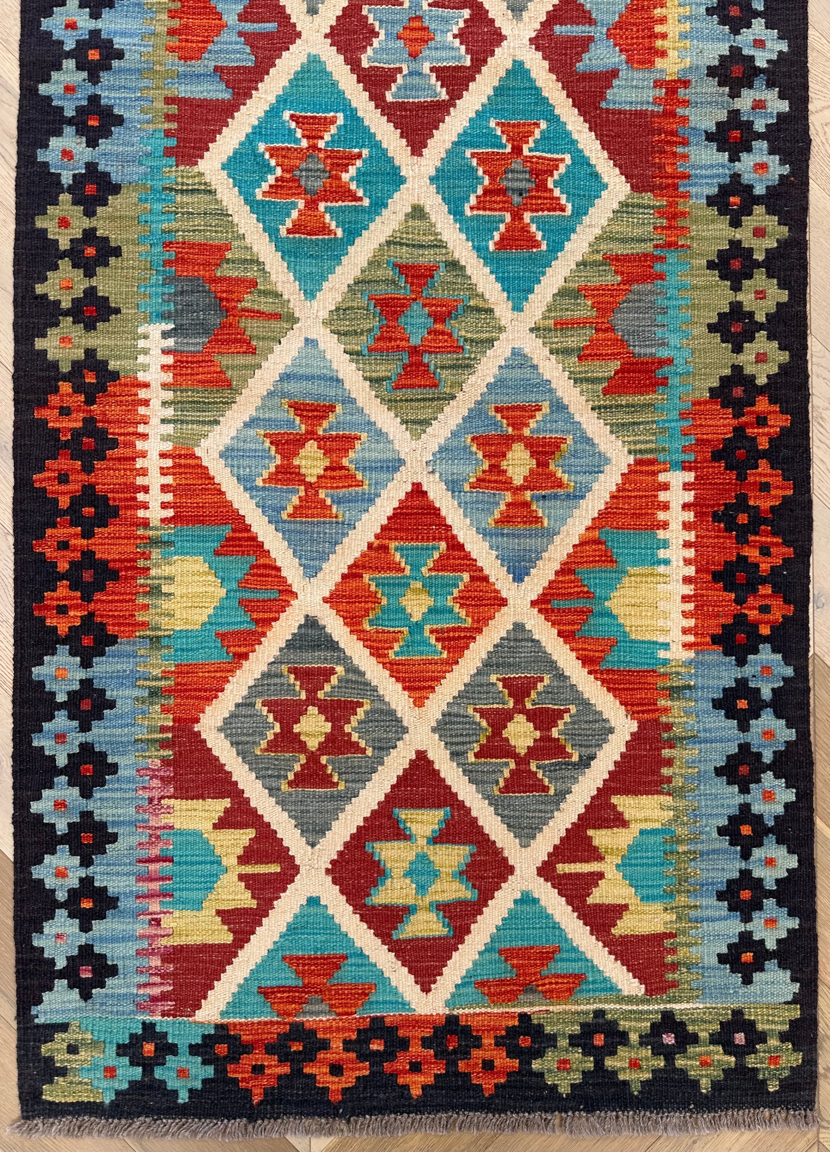 Afghan Kilim — 3.05 x 0.86