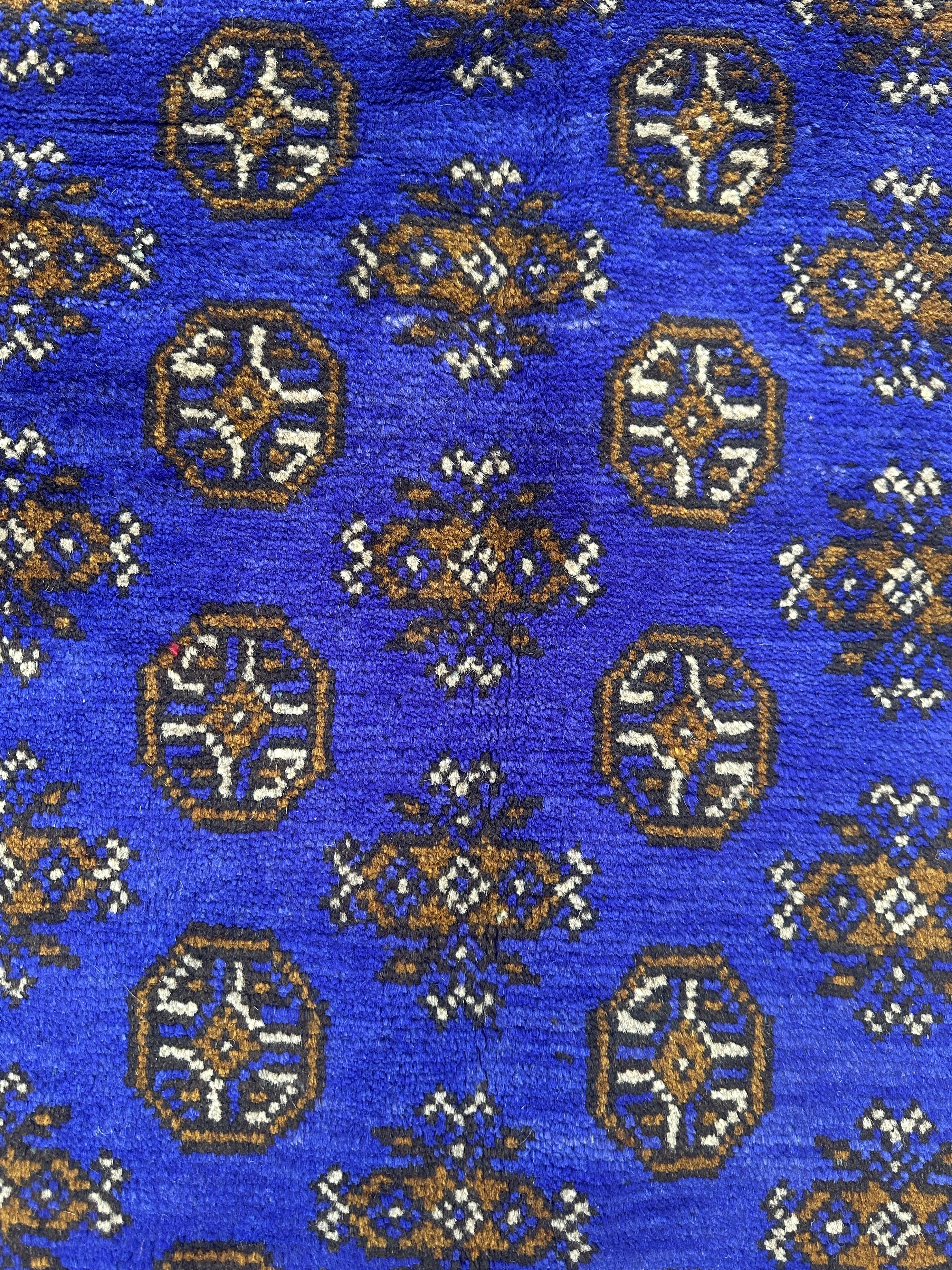 Blue Chobi Afghan Handmade — 1.95 x 1.55