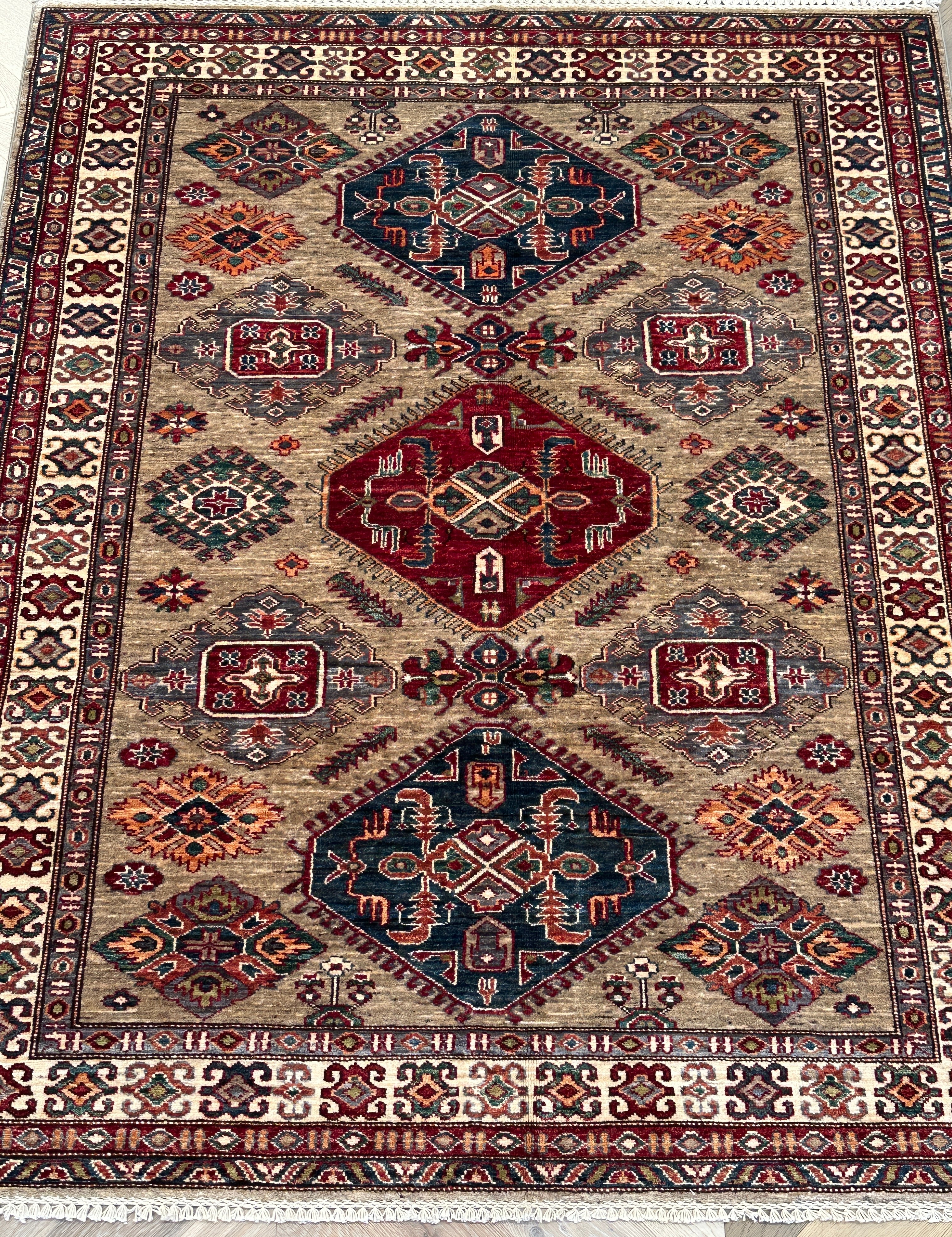 Chobi Afghan Handmade — 1.98 x 1.59
