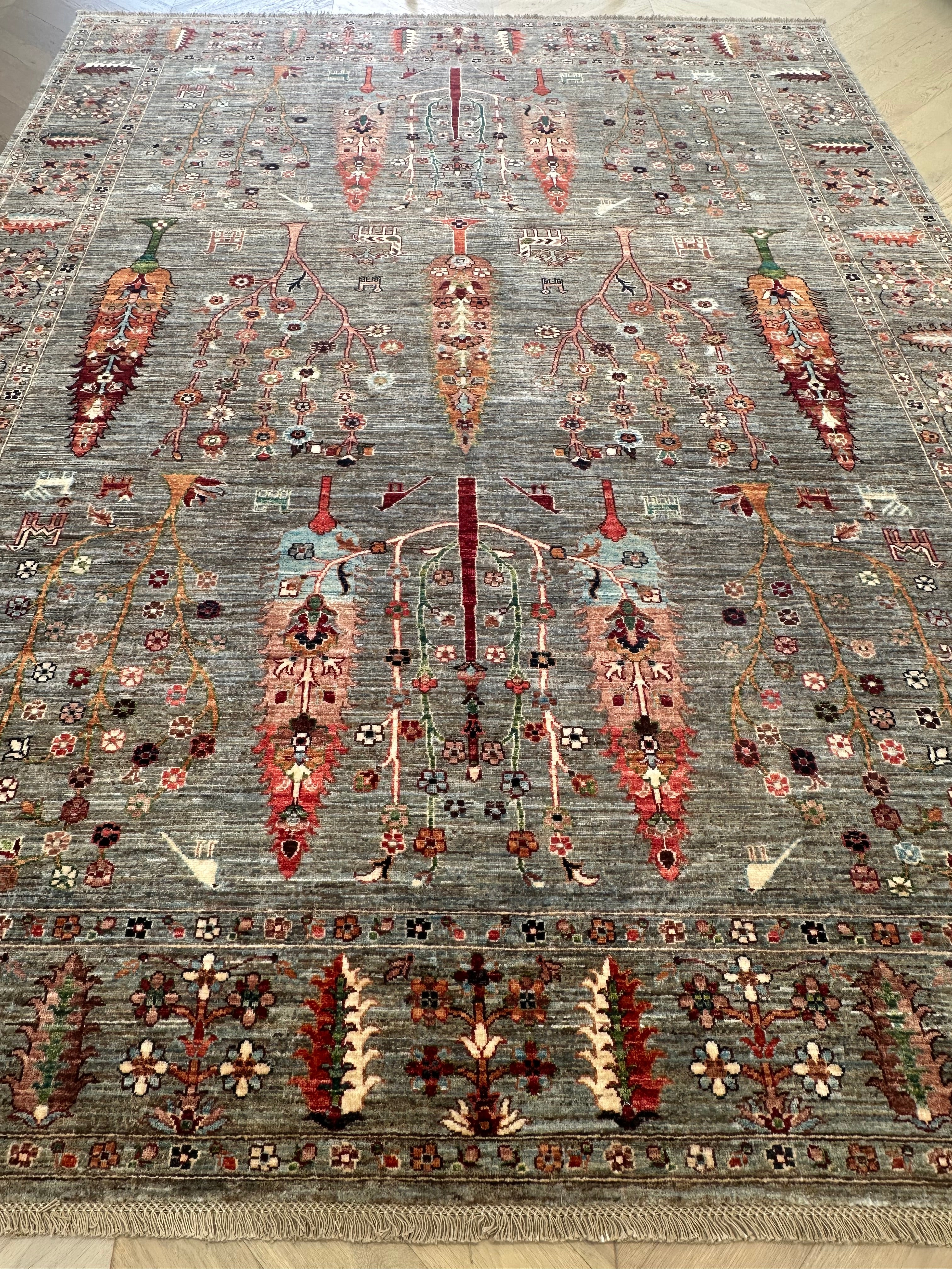 Afghan handmade rug,Chobi. Size:331x249cmk