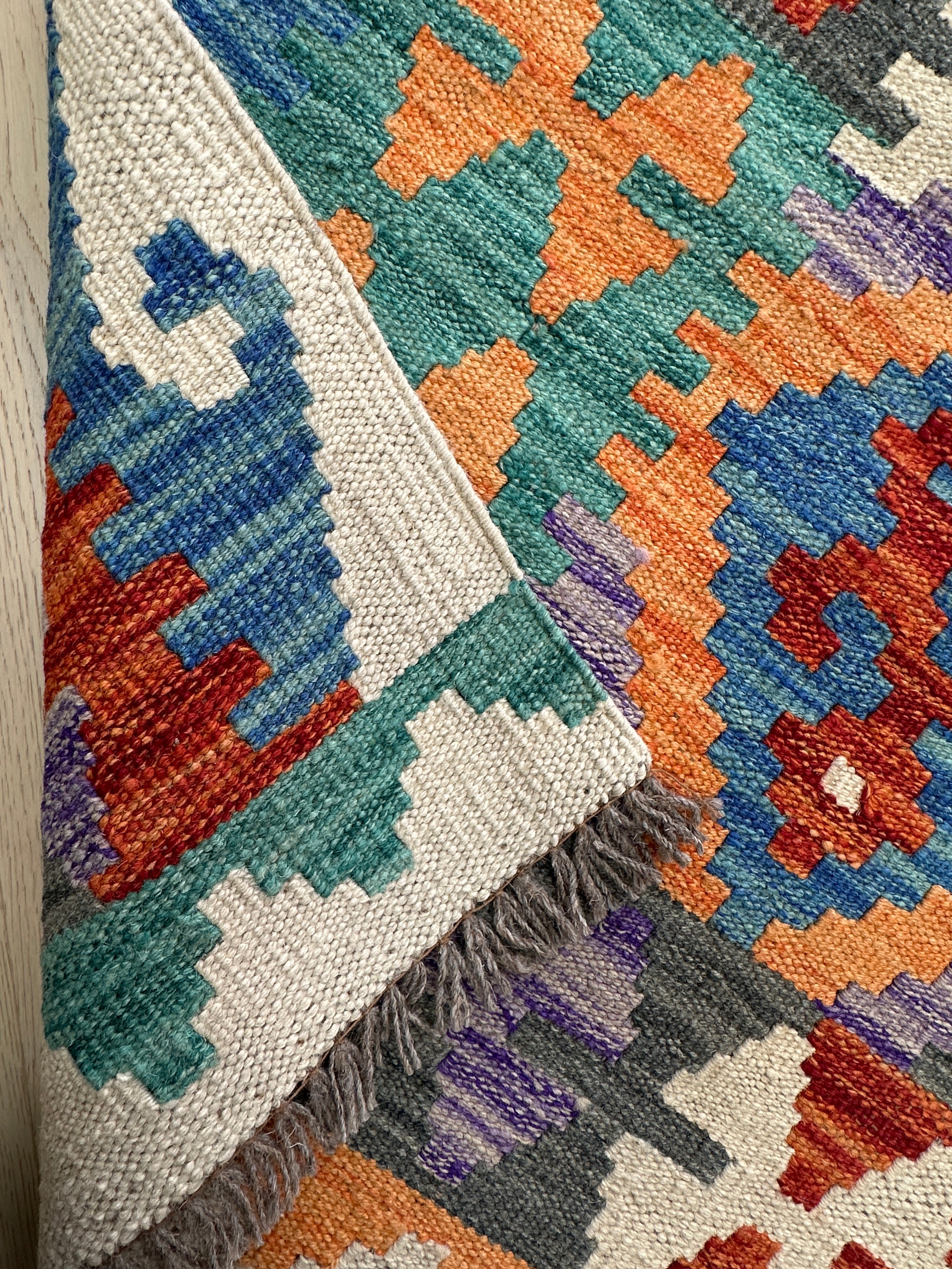 Afghan Kilim — 2.93 x 0.81