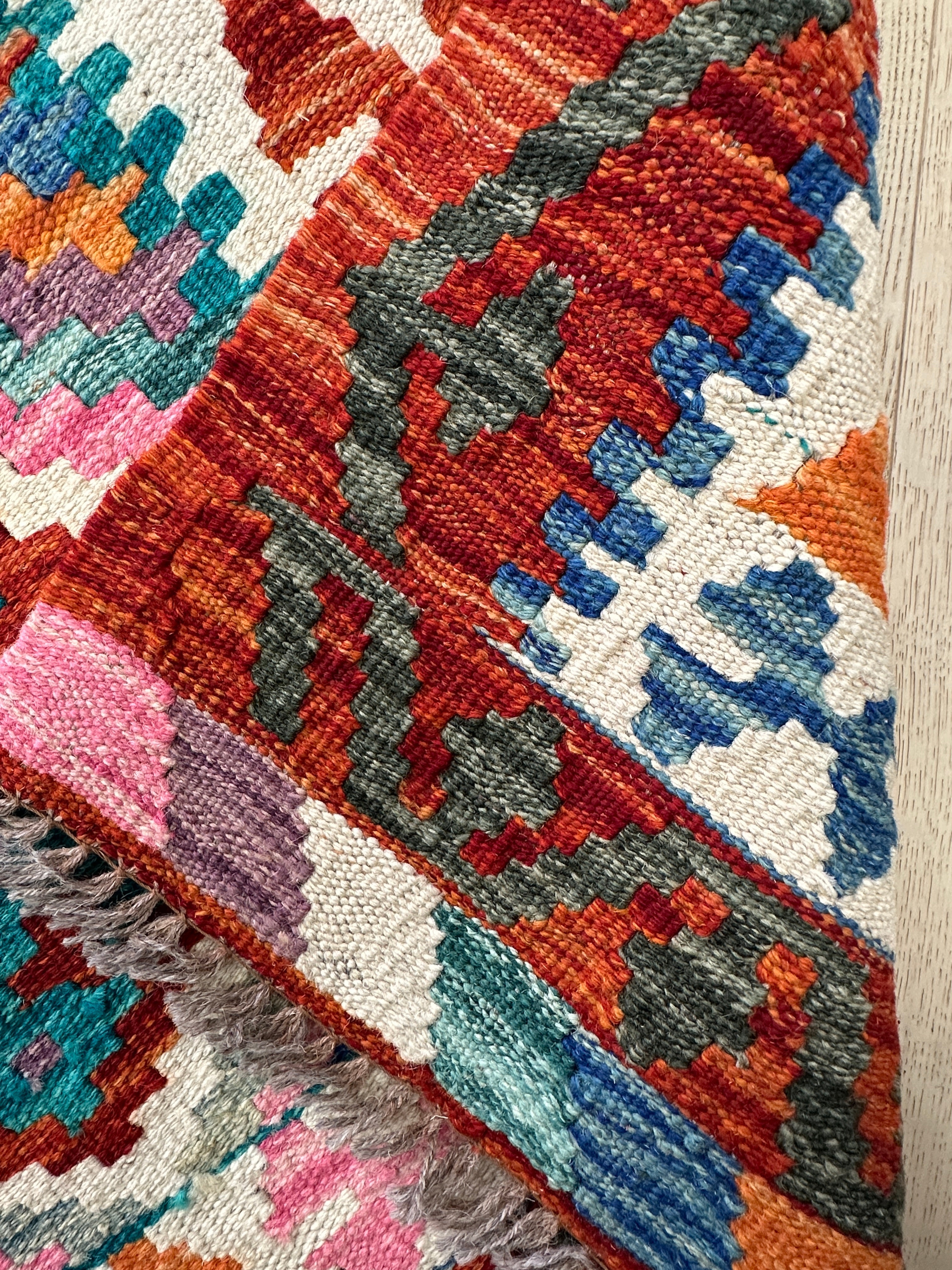 Afghan Kilim — 2.99 x 0.89