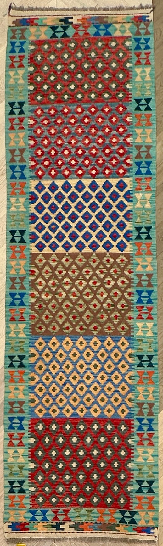 Afghan Kilim — 3.06 x 0.85