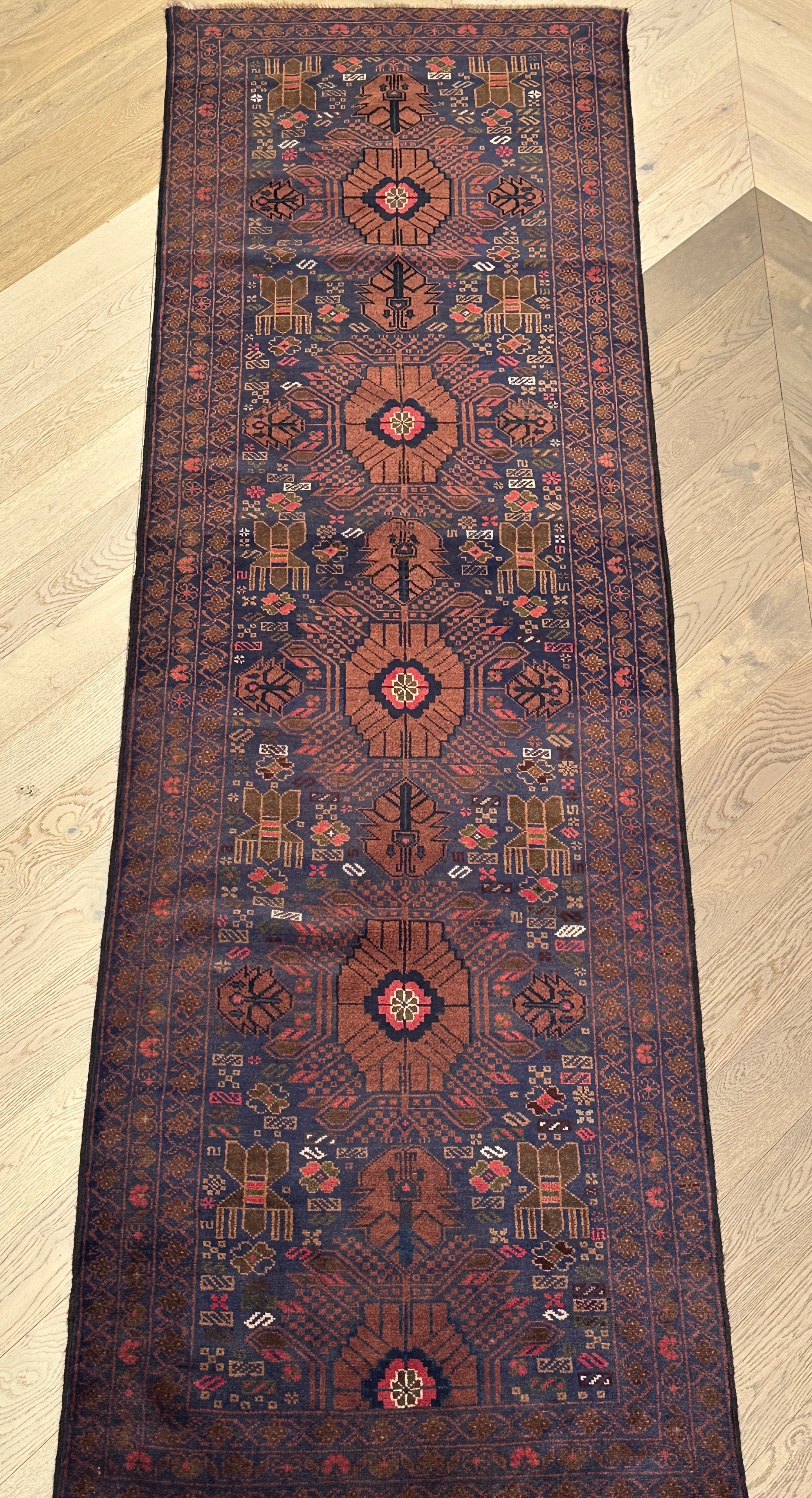 Chobi Afghan Handmade — 2.91 x 0.85