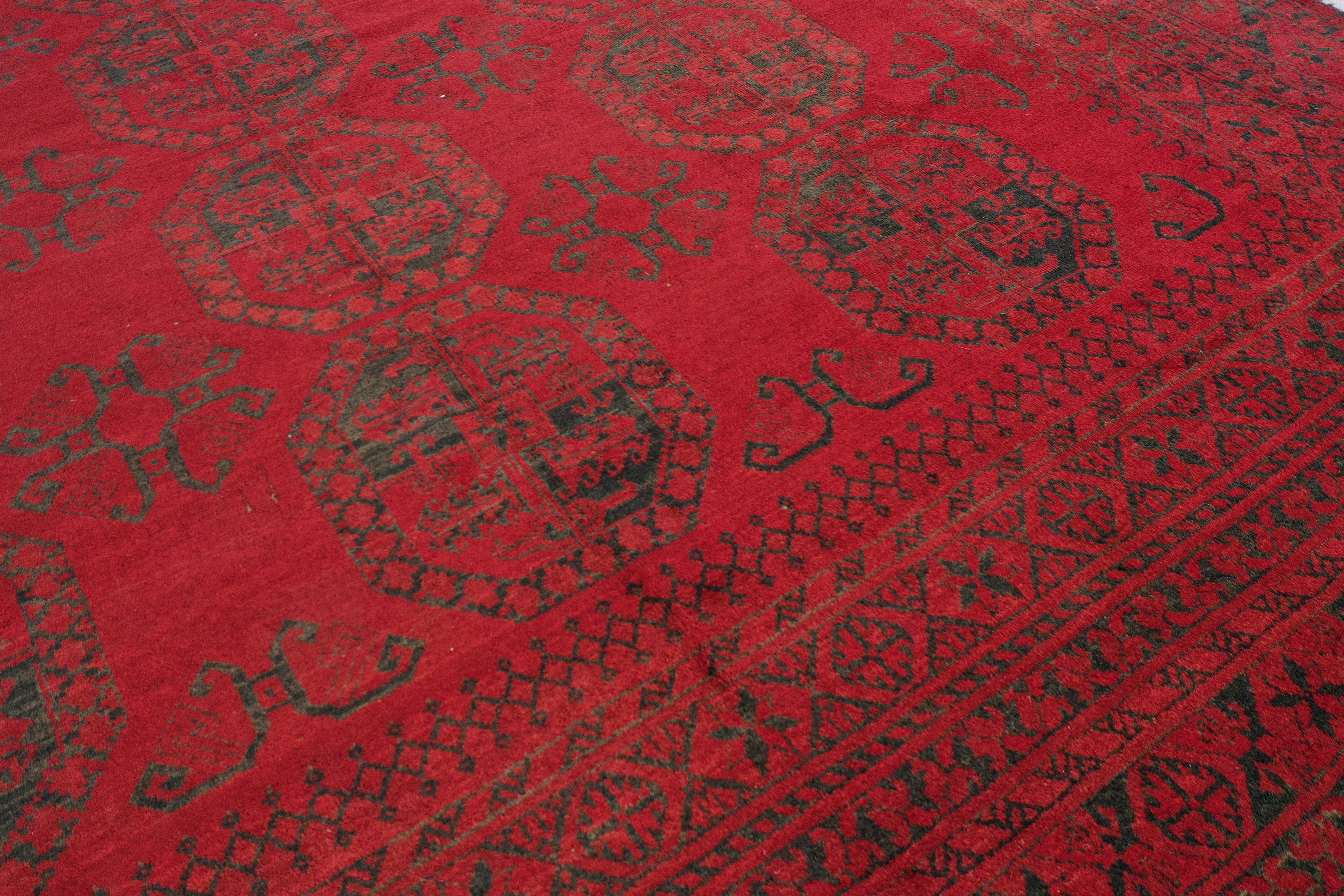 Red Afghan Handmade — 3.63 x 3.12