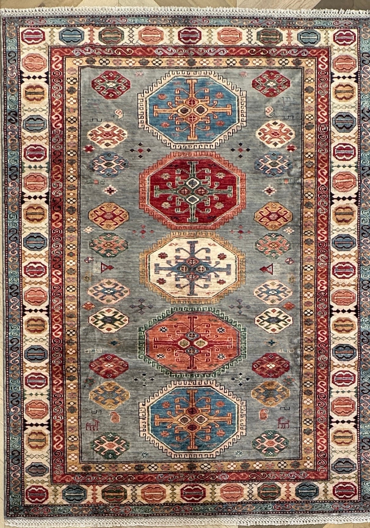 Chobi Afghan Handmade — 2.33 x 1.76