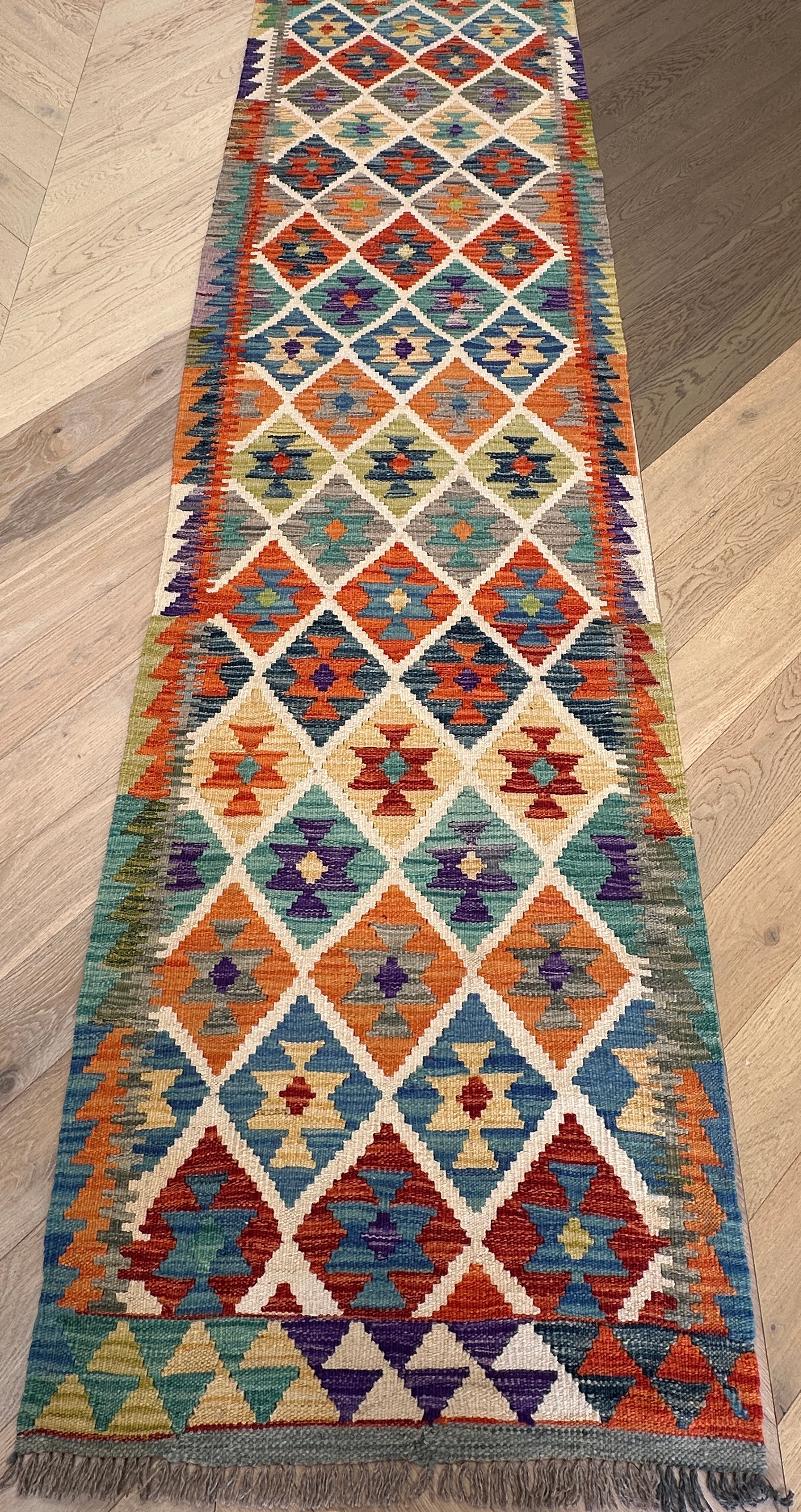 Afghan Kilim — 3.05 x 0.75