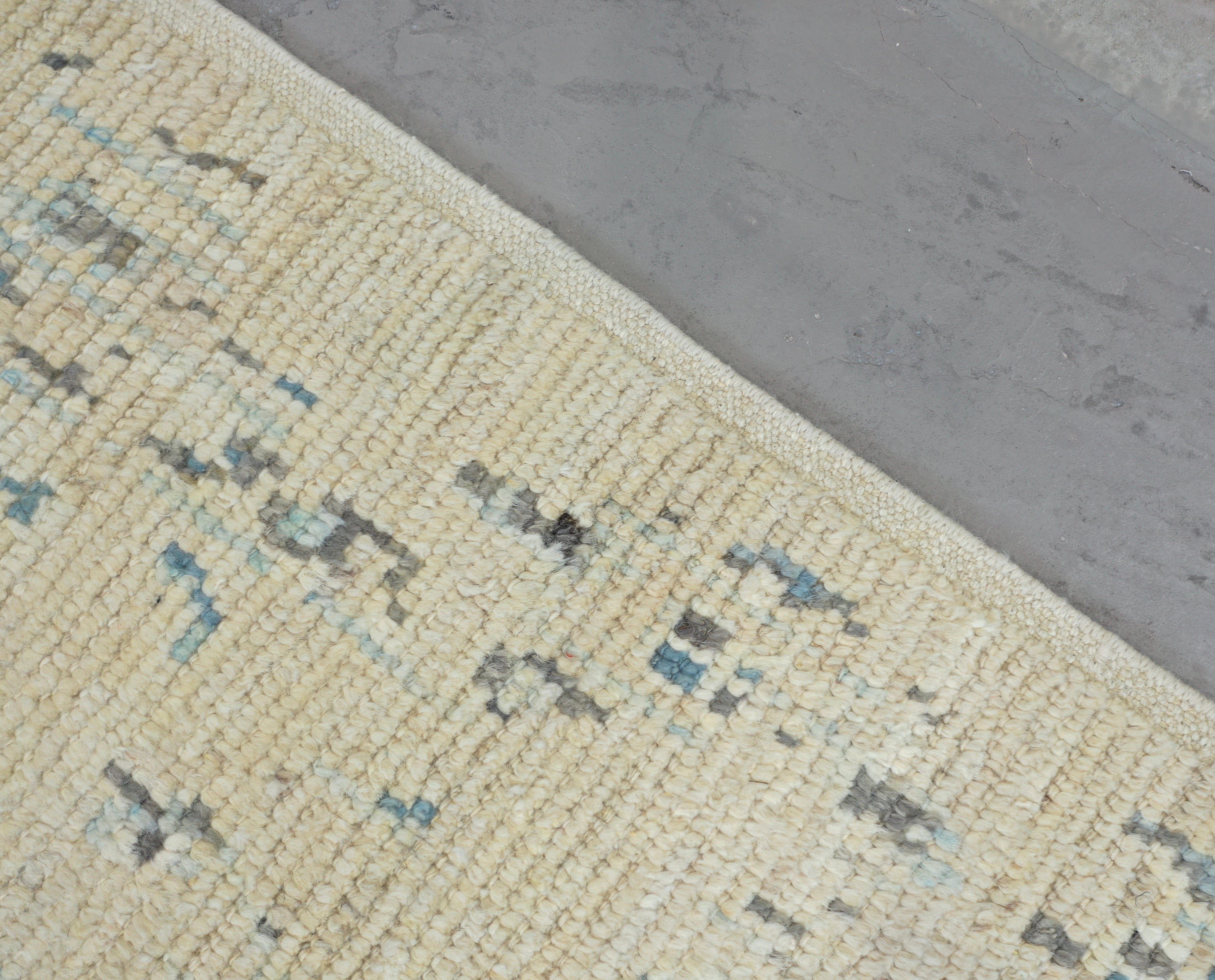 Beige Afghan Handmade — 3.86 x 2.94