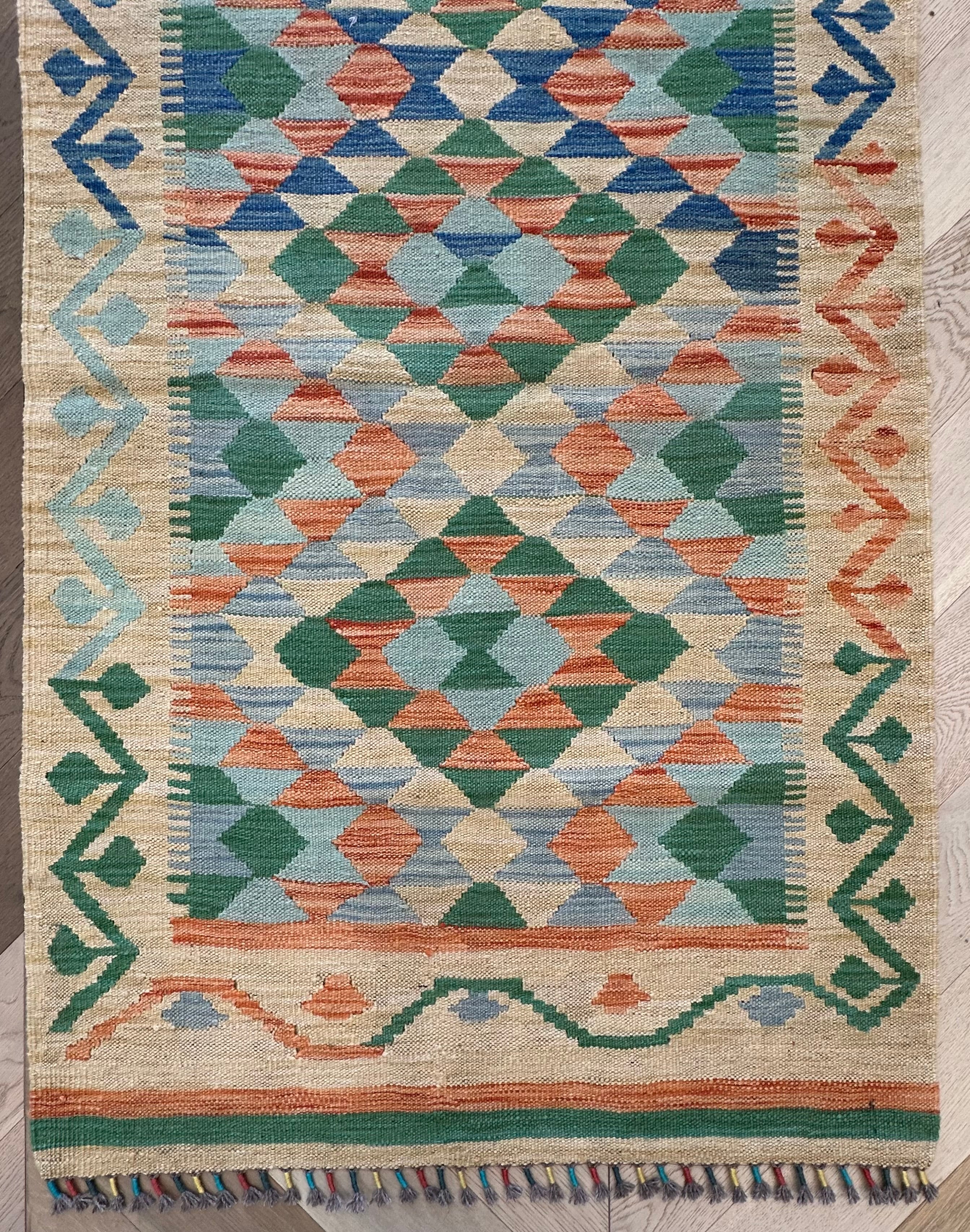 Afghan Kilim — 3.02 x 0.84
