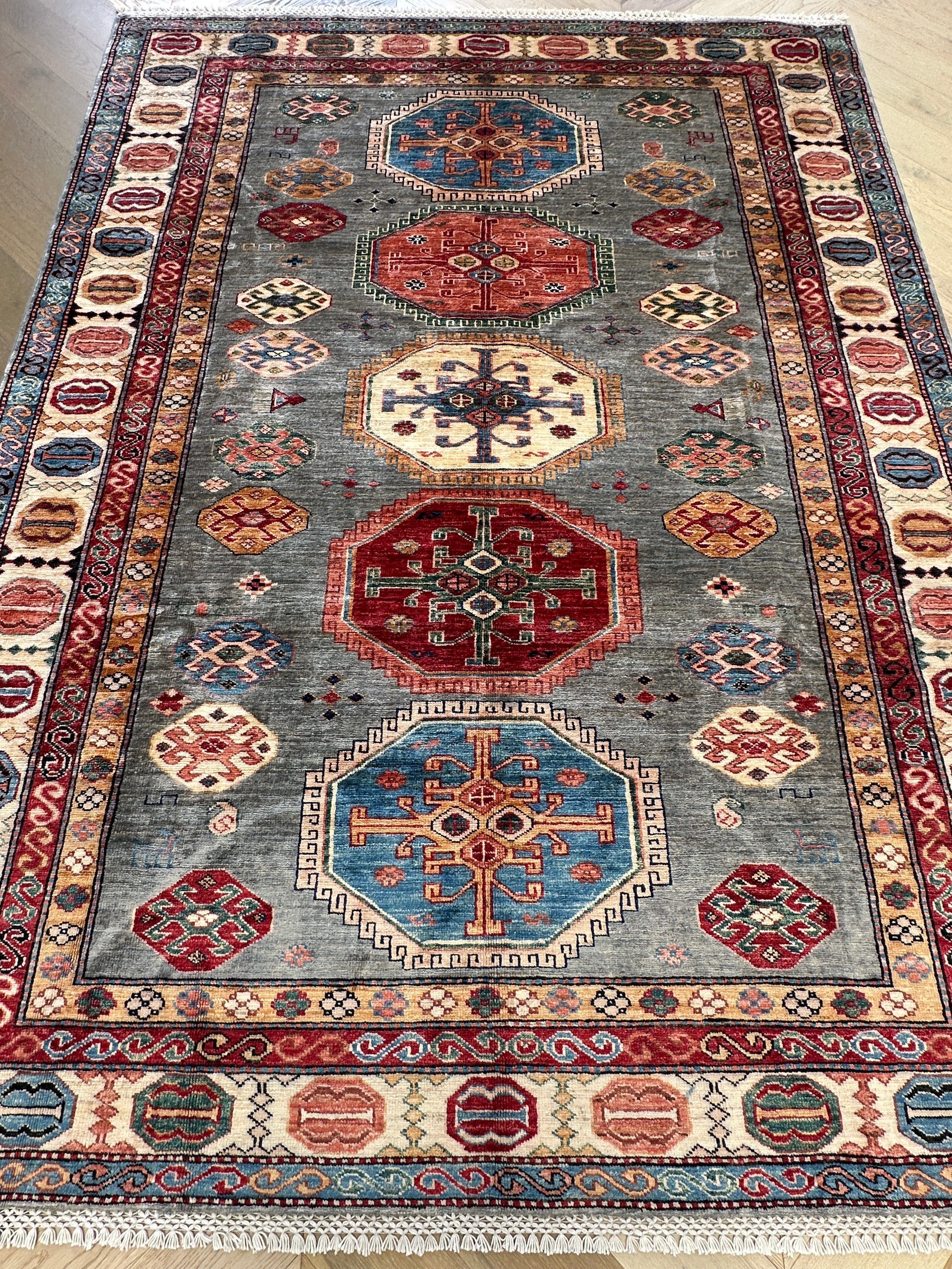 Chobi Afghan Handmade — 2.33 x 1.76