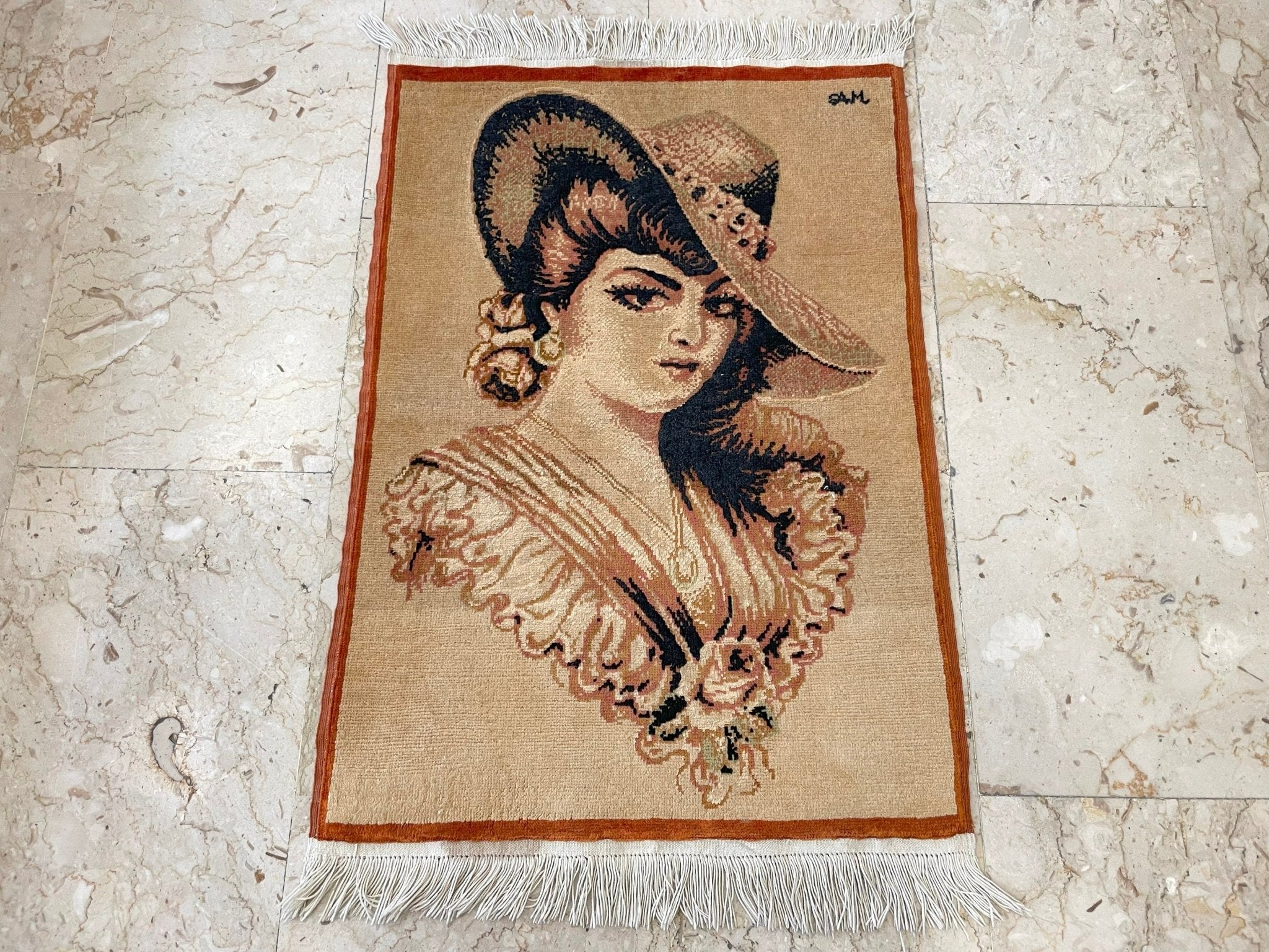 2x3 ft Silk Wool Persian Wall decors Rug, Afghan Hand Knotted Rug, Bedroom Rug, Small Rug, Home decor, Kids Room Rug, Office Rug, entry Home - Jerm Rugs - Jerm Rugs