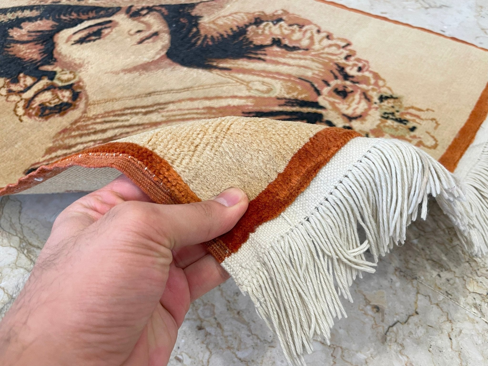 2x3 ft Silk Wool Persian Wall decors Rug, Afghan Hand Knotted Rug, Bedroom Rug, Small Rug, Home decor, Kids Room Rug, Office Rug, entry Home - Jerm Rugs - Jerm Rugs