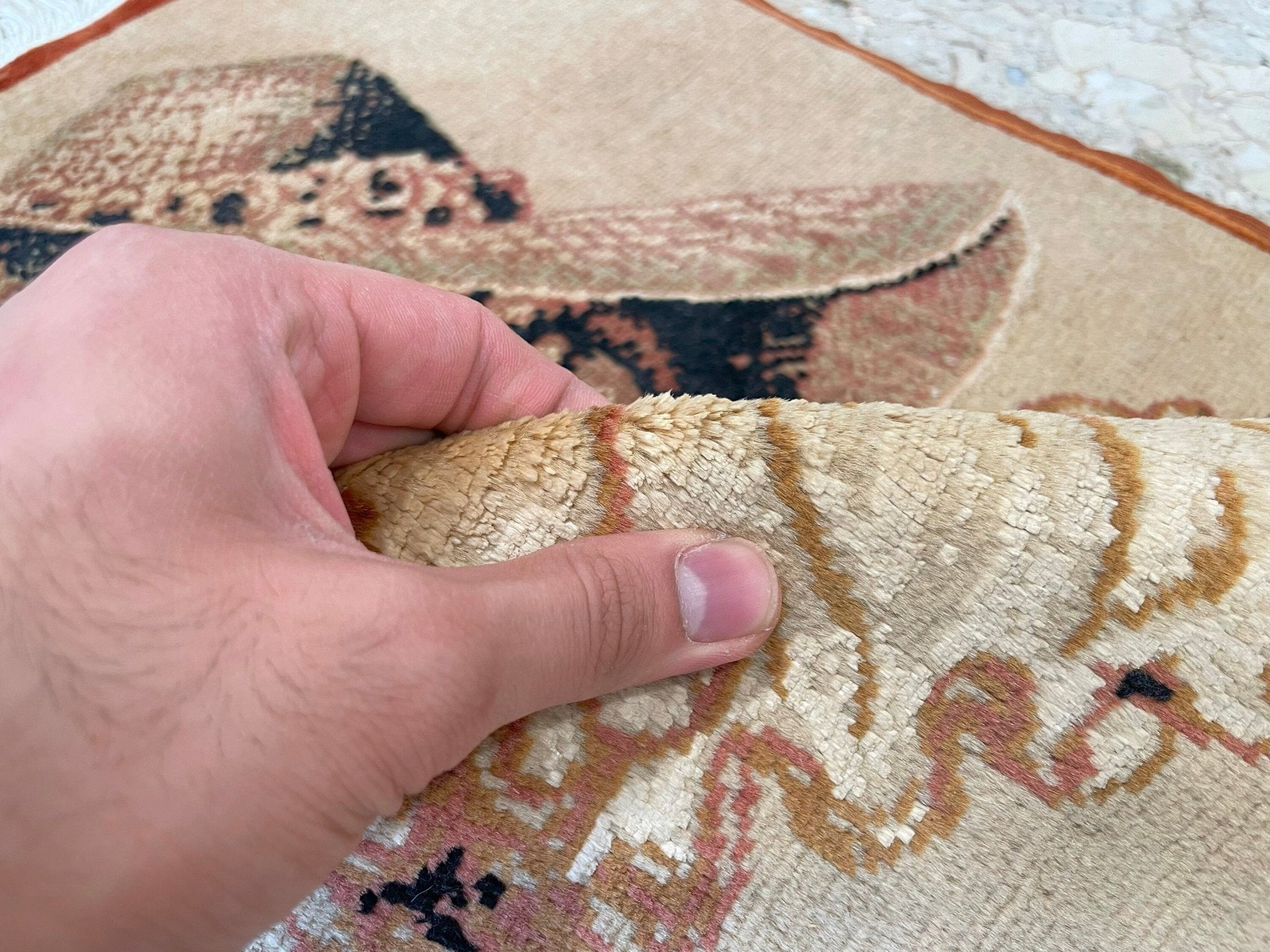 2x3 ft Silk Wool Persian Wall decors Rug, Afghan Hand Knotted Rug, Bedroom Rug, Small Rug, Home decor, Kids Room Rug, Office Rug, entry Home - Jerm Rugs - Jerm Rugs