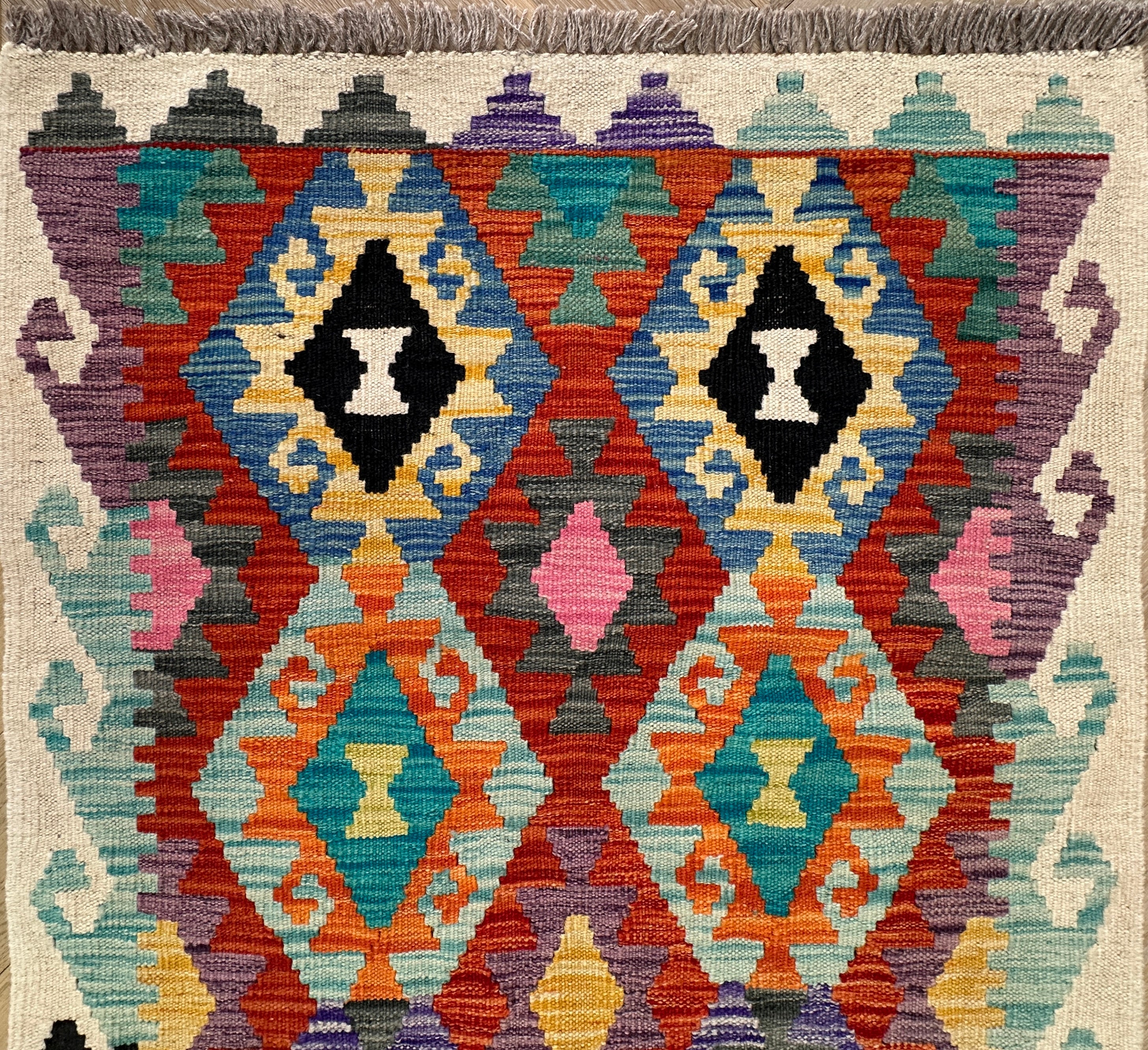 Afghan Kilim — 2.91 x 0.81