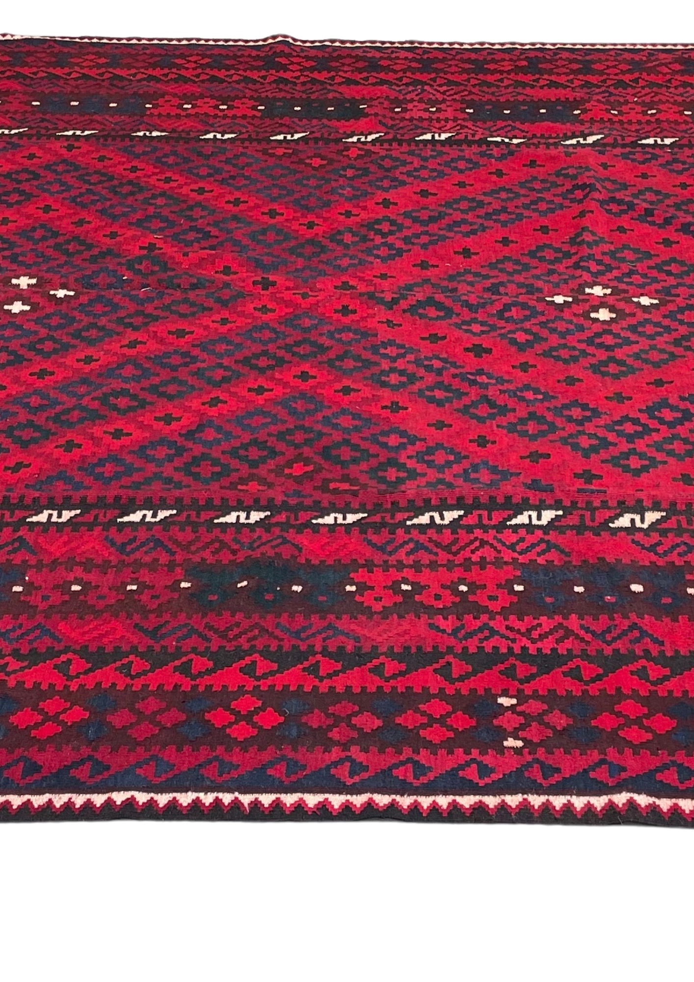 Red Afghan Kilim — 3.30 x 2.50