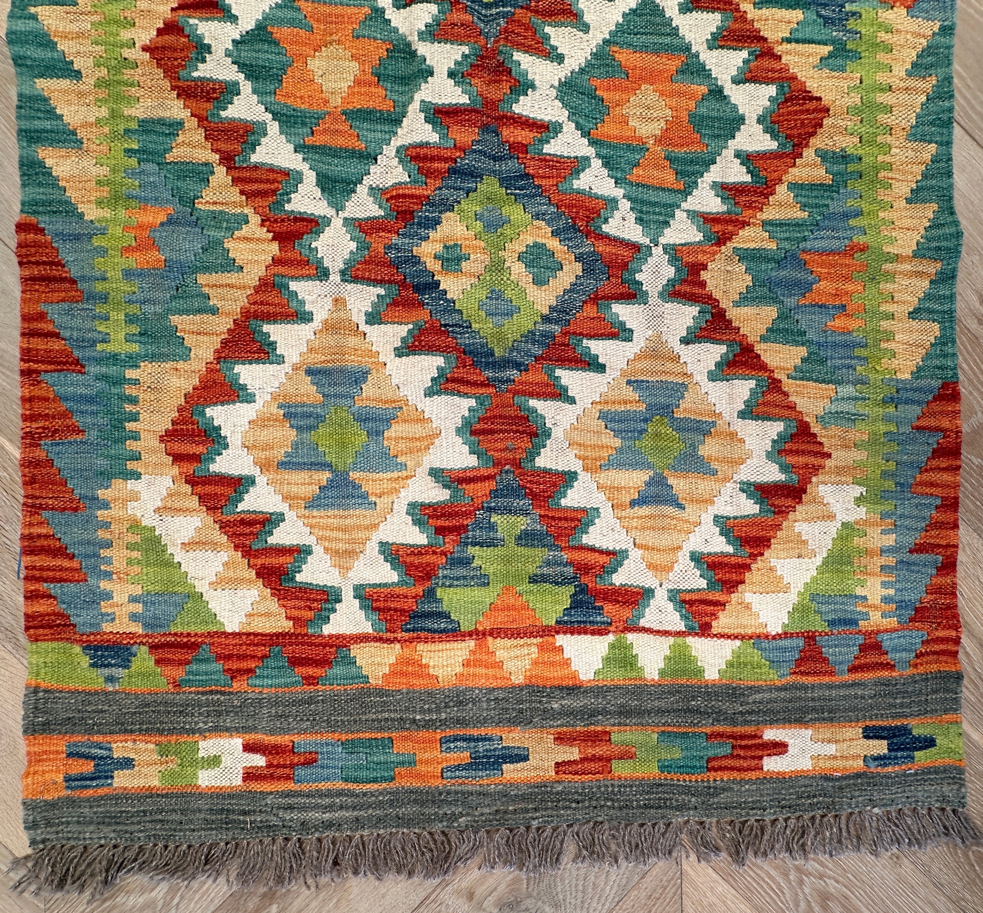 Afghan Kilim — 3.96 x 0.81