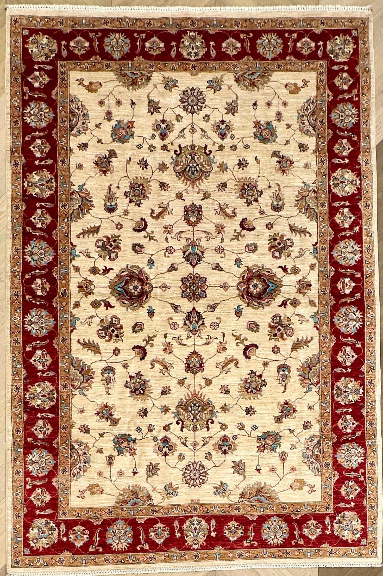 Chobi Afghan Handmade — 2.93 x 1.98