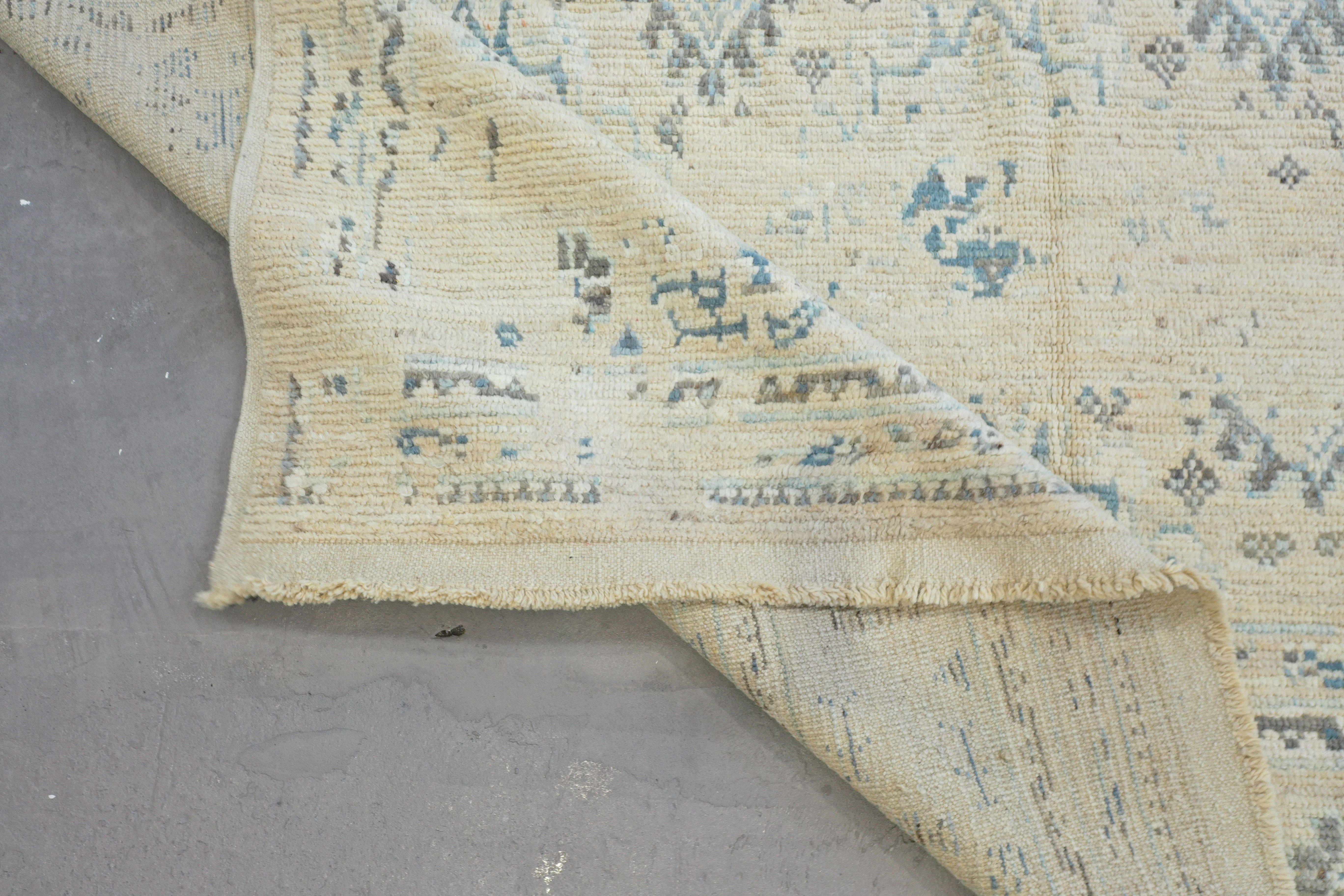 Beige Afghan Handmade — 3.86 x 2.94