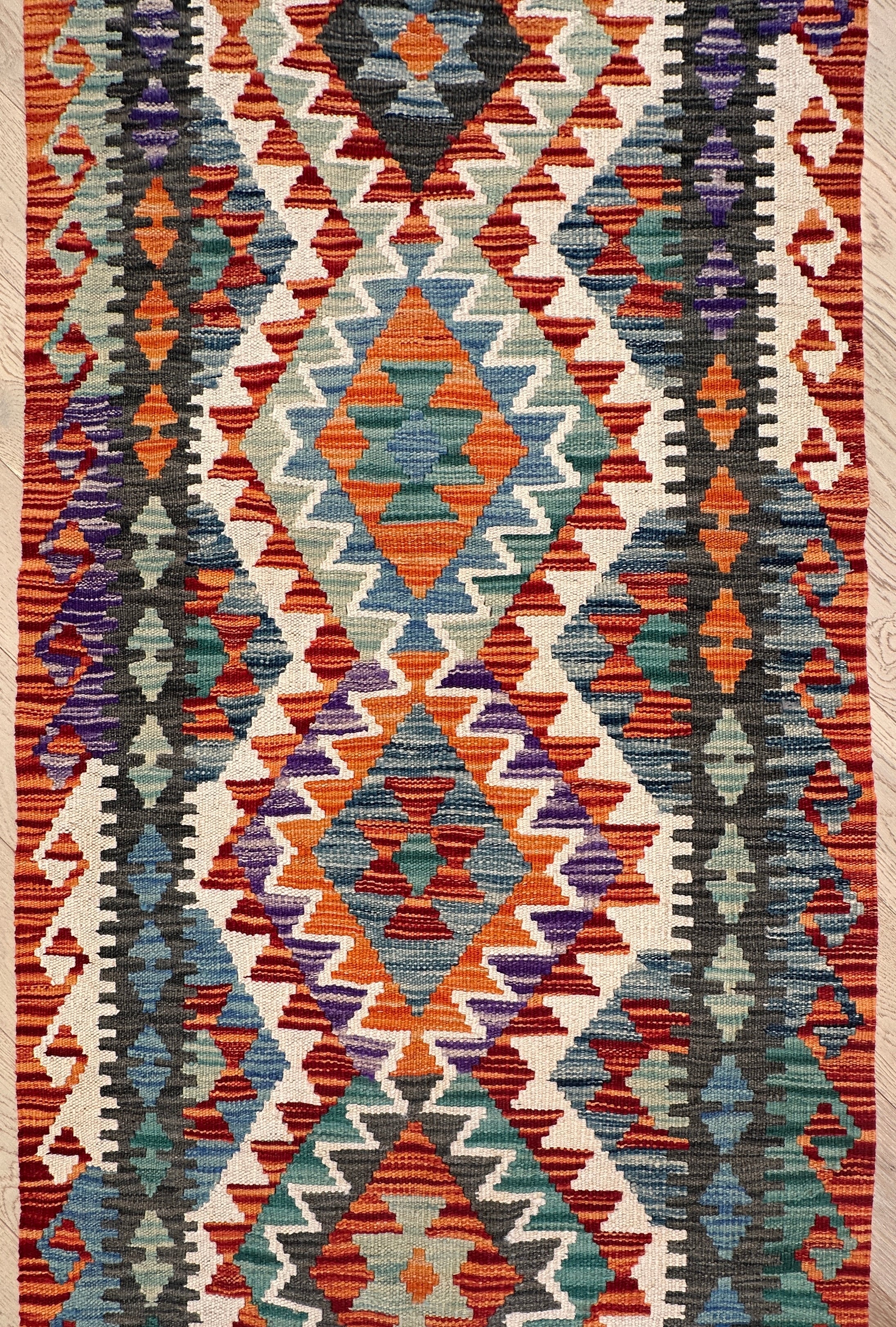 Afghan Kilim — 4.15 x 0.79