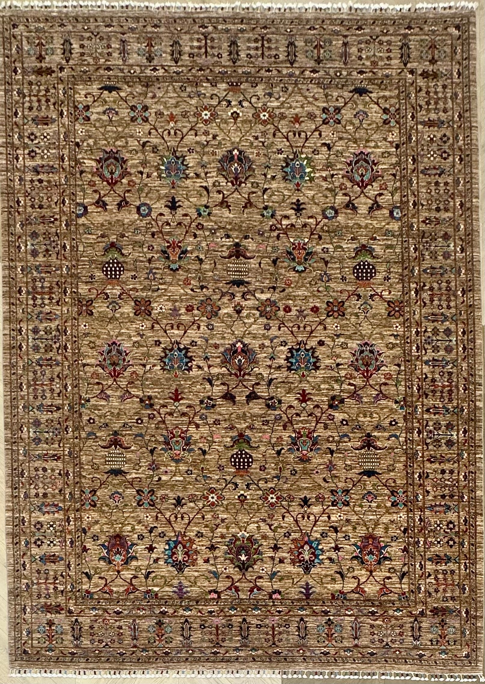 Afghan handmade rug,Chobi. Size:340x256j cm