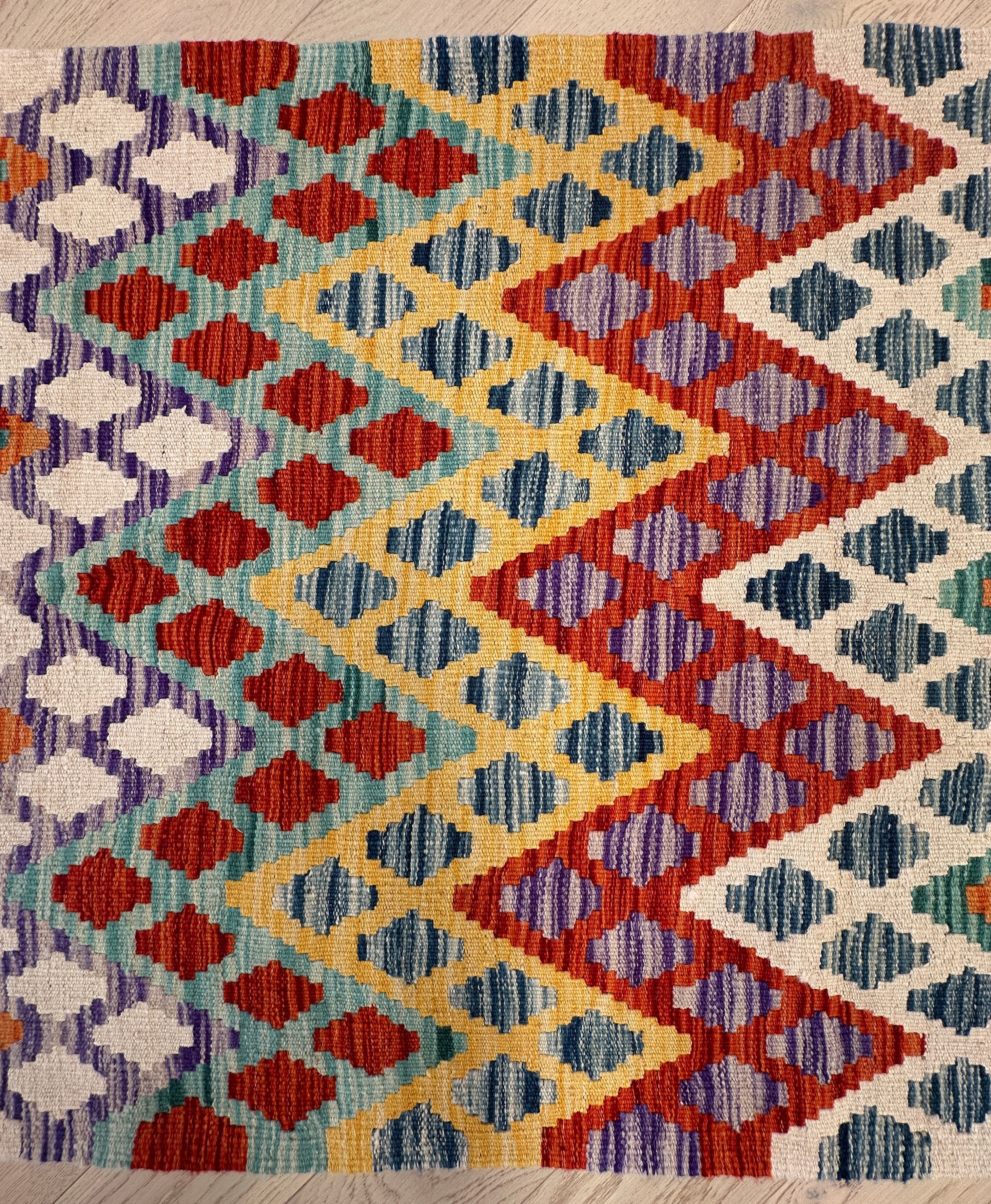 Afghan Kilim — 4.02 x 0.87