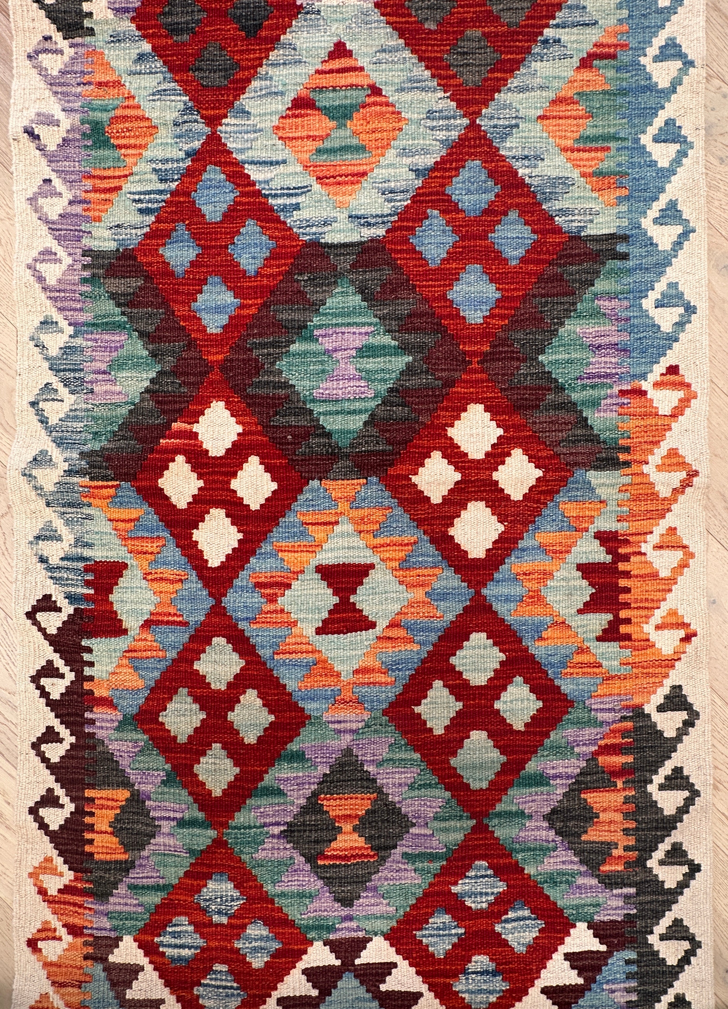 Afghan Kilim — 4.07 x 0.79