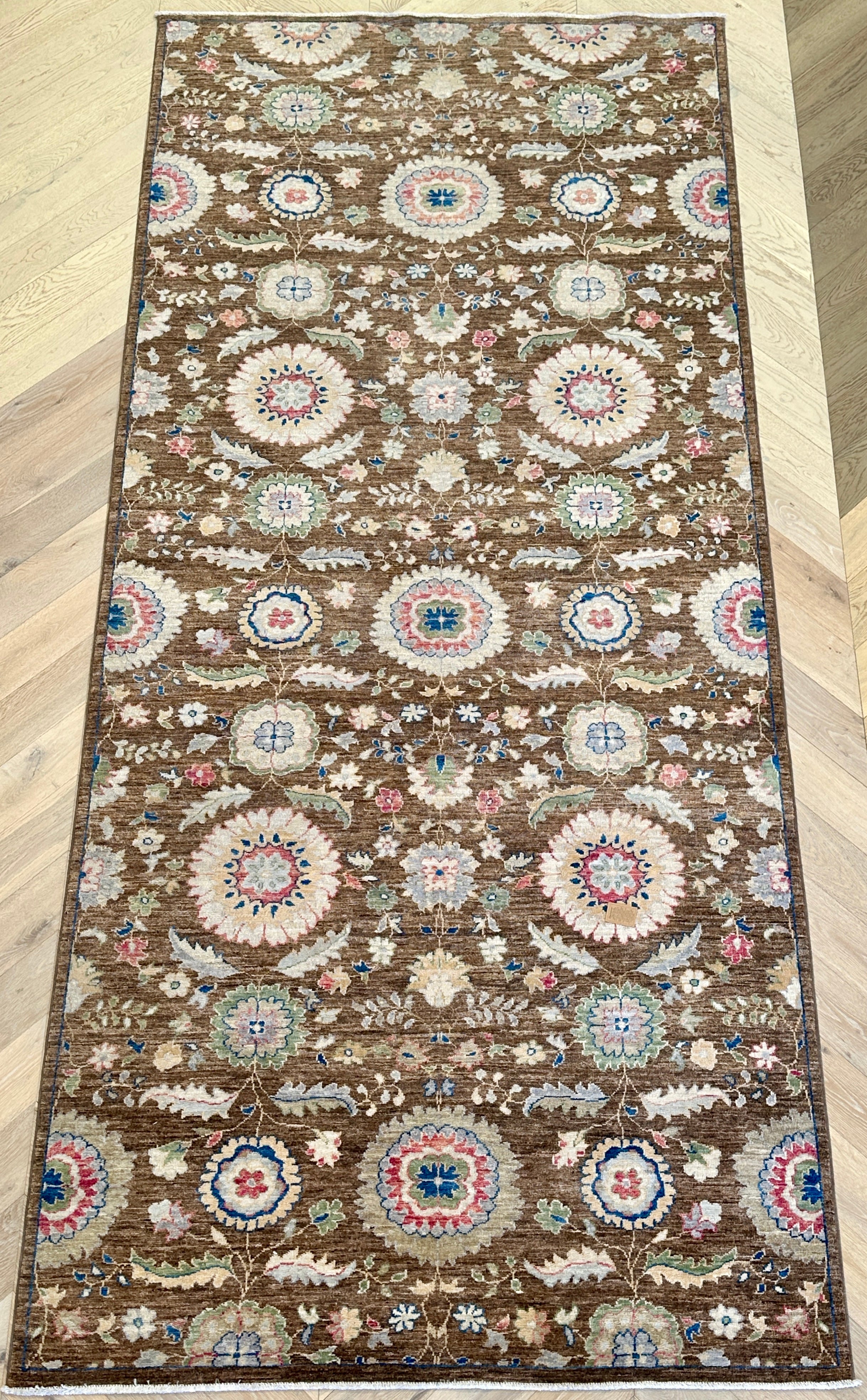 Afghan handmade rug,Chobi. Size:355x150 cm