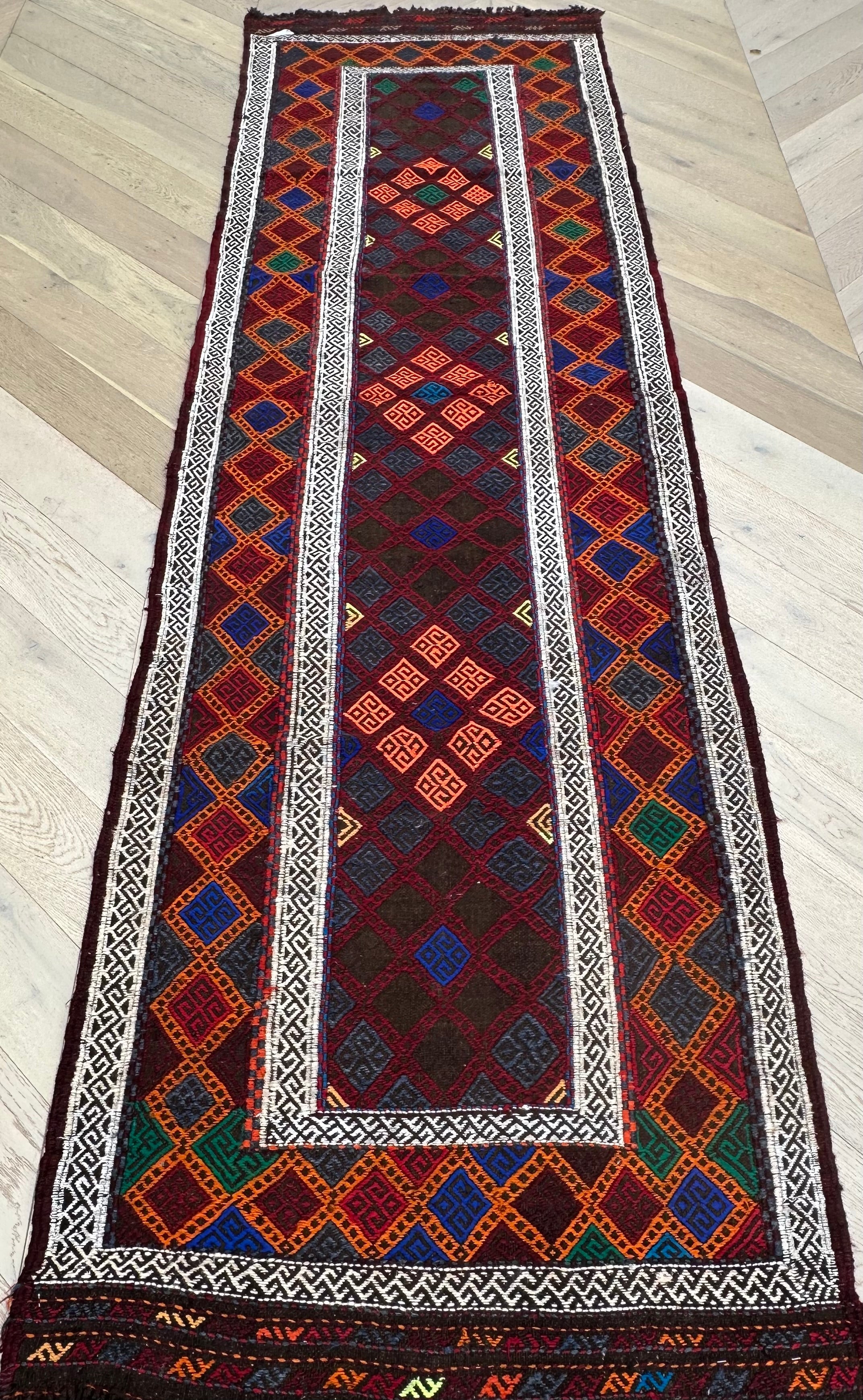 Afghan Kilim — 2.89 x 0.78