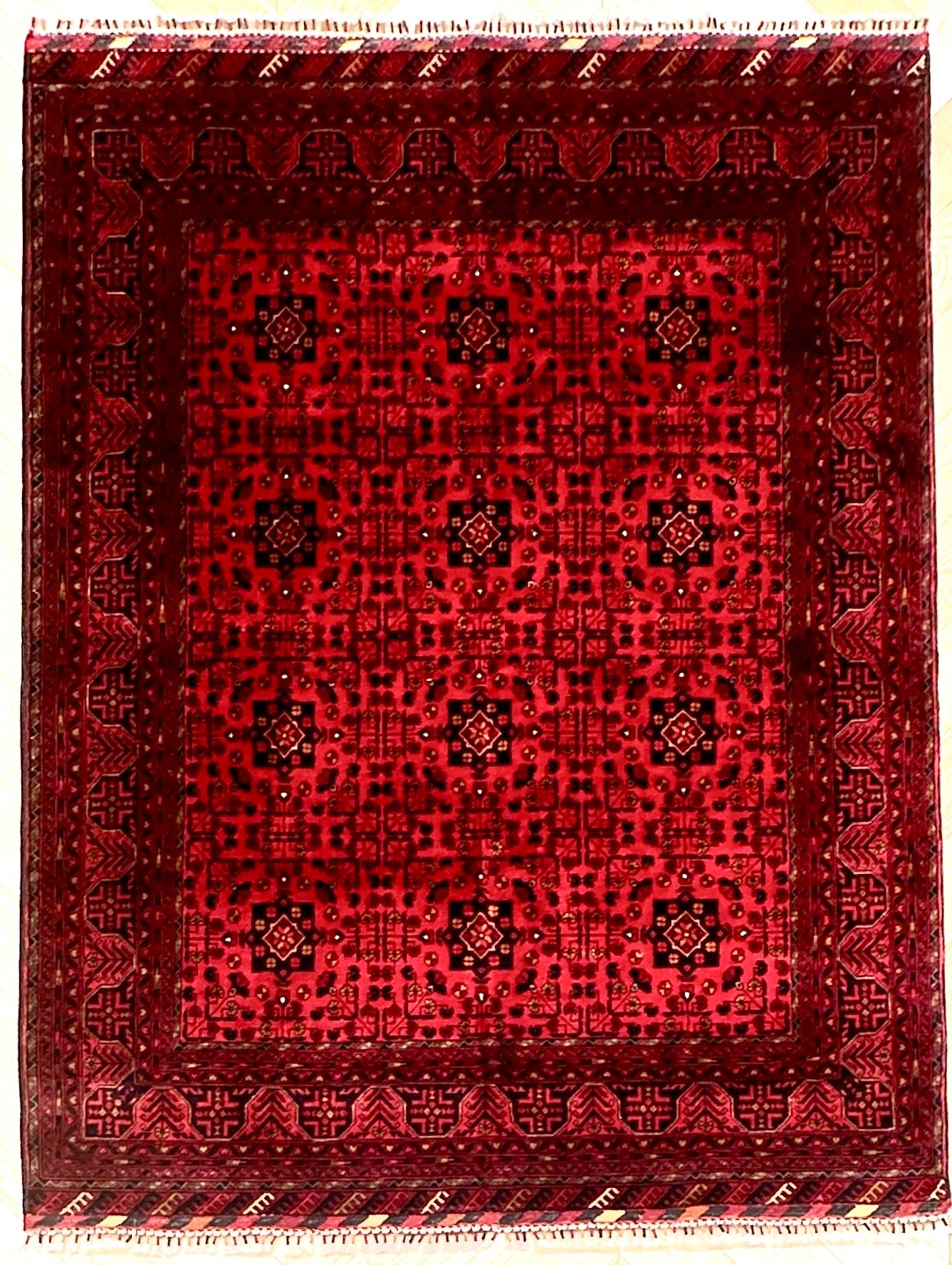Grey Afghan Handmade — 2.03 x 1.55