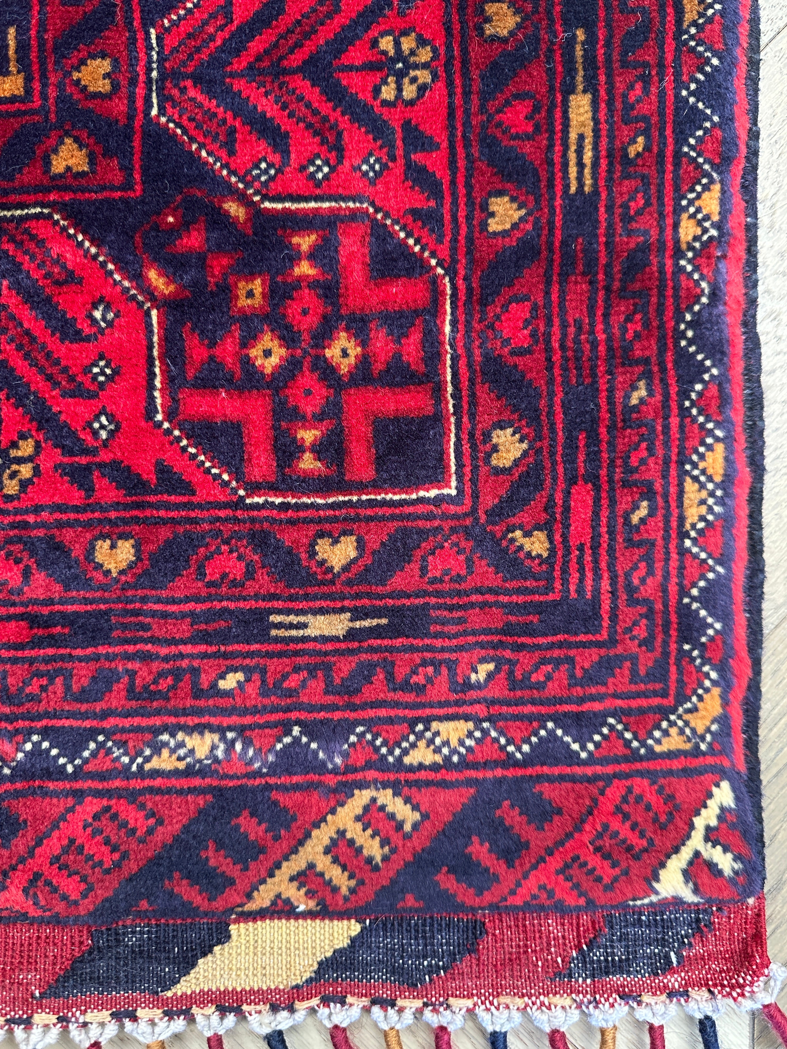 Grey Afghan Handmade — 2.03 x 1.55