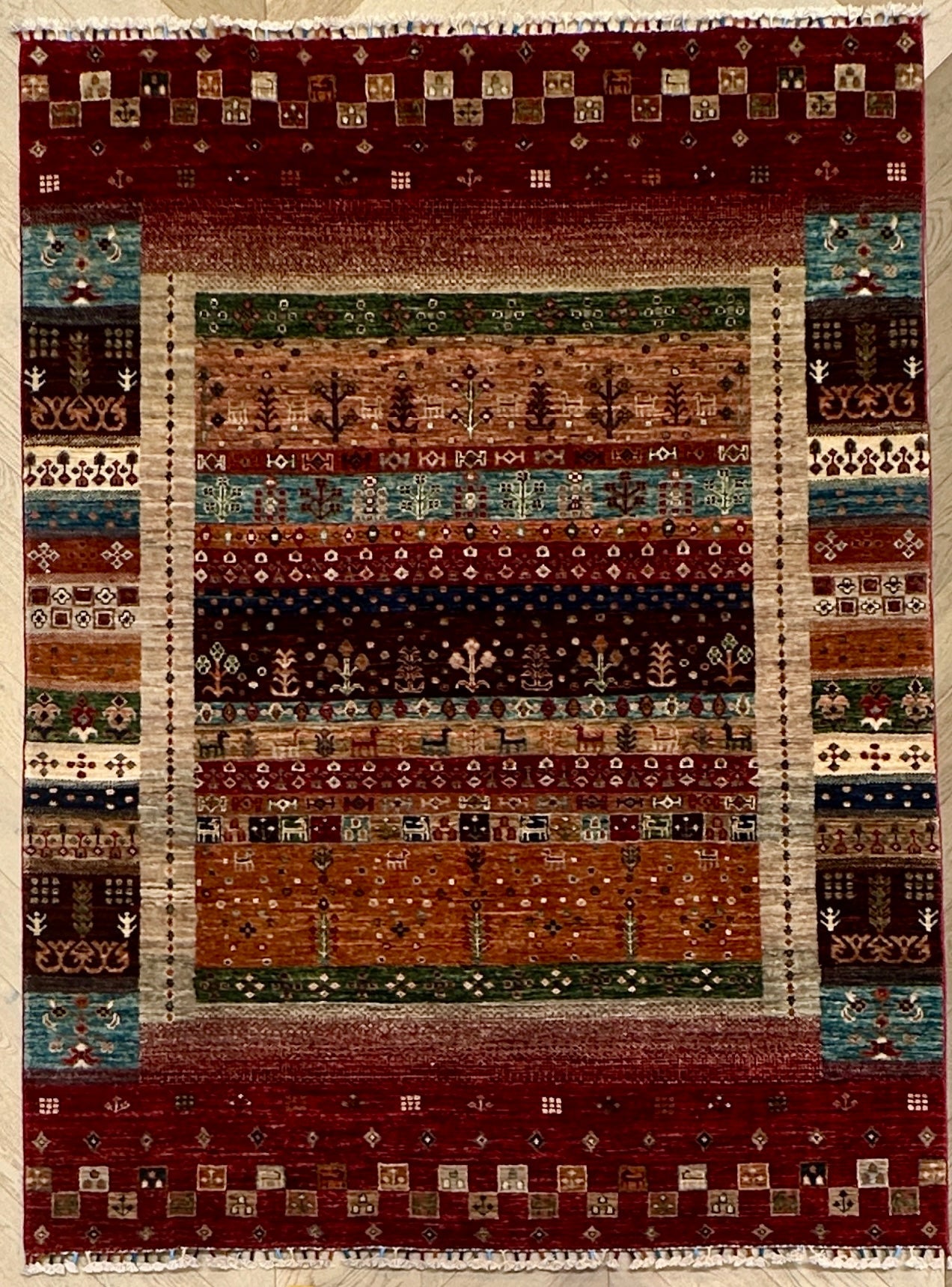 Chobi Afghan Handmade — 2.08 x 1.53