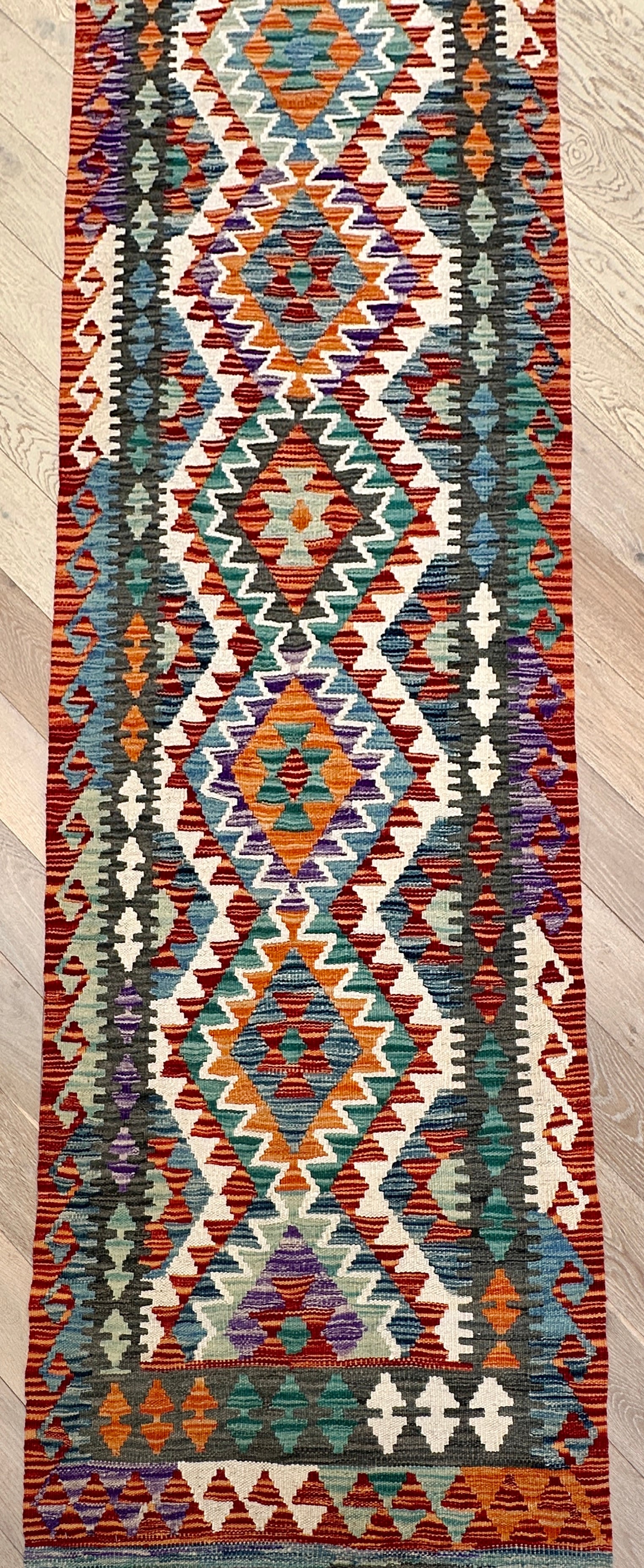 Afghan Kilim — 4.15 x 0.79