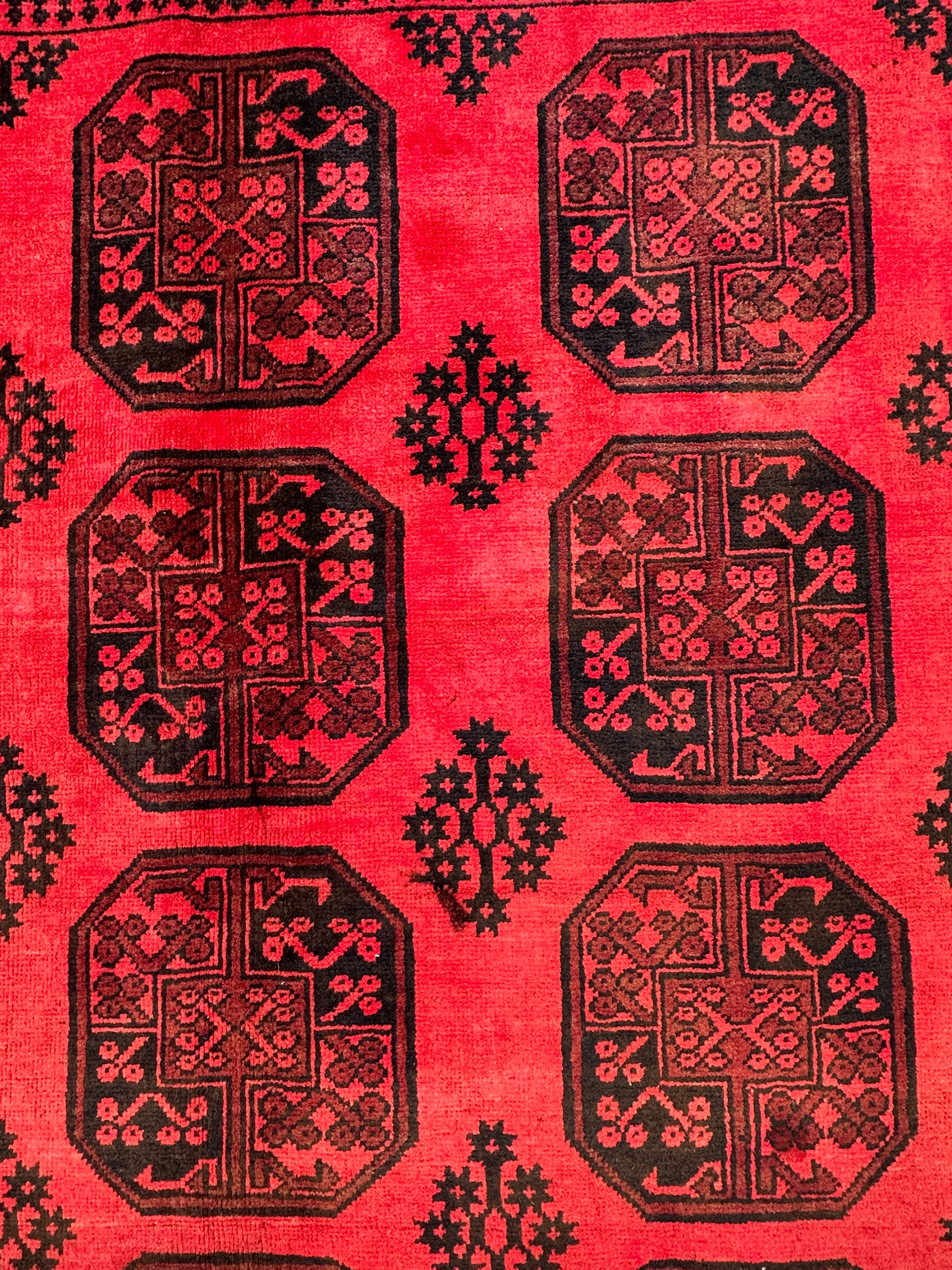 Red Afghan Handmade — 2.63 x 1.87