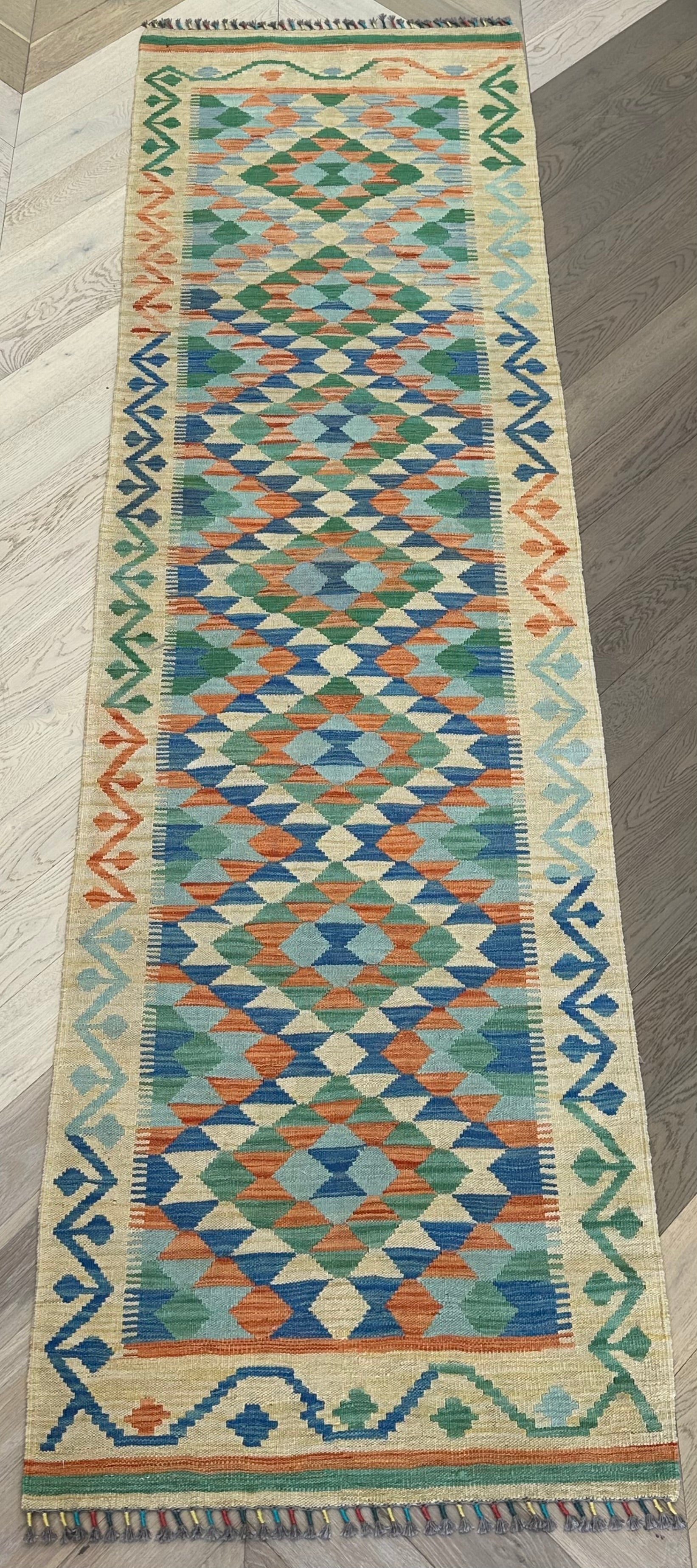 Afghan Kilim — 3.02 x 0.84