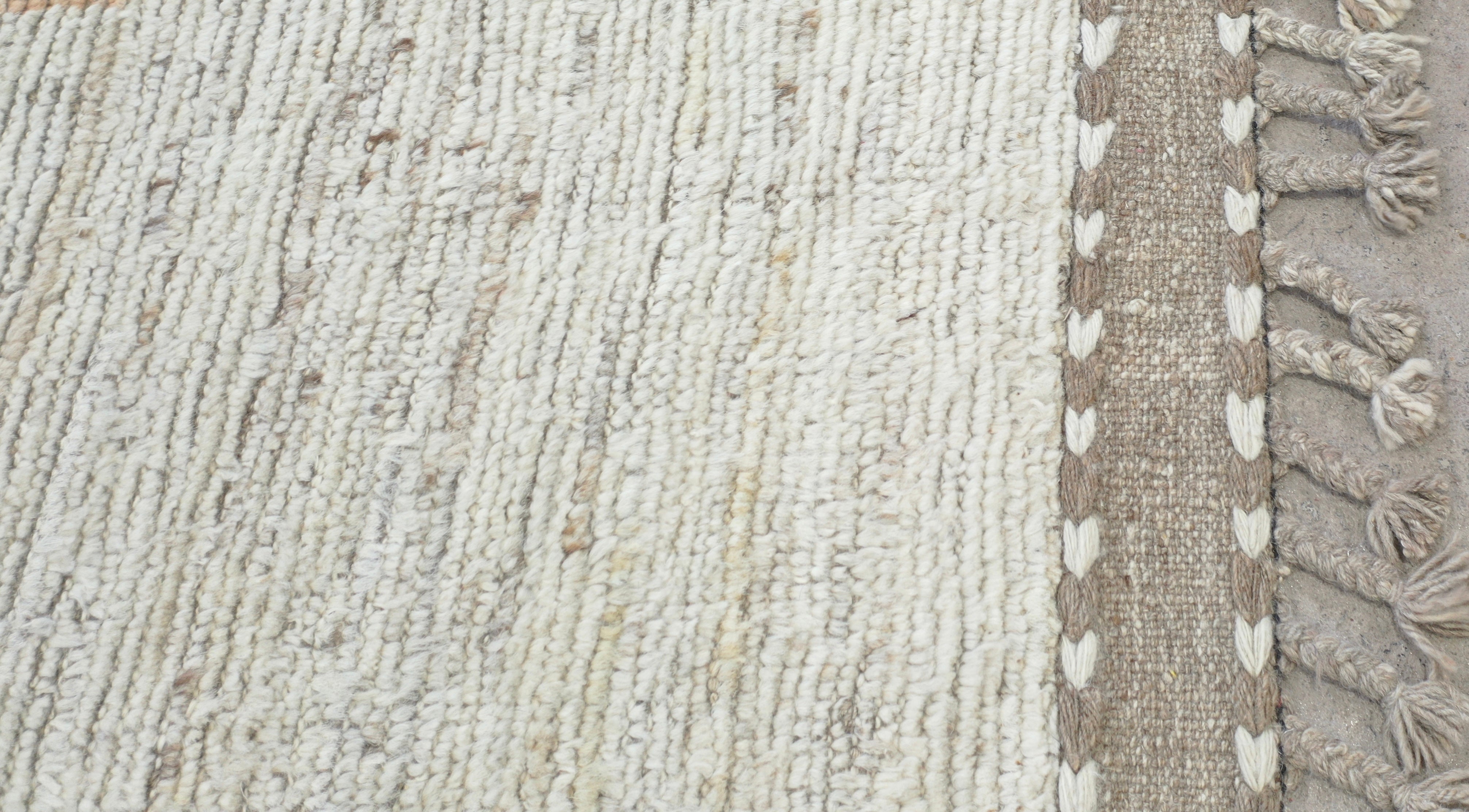 Beige Afghan Handmade — 4.39 x 3.27