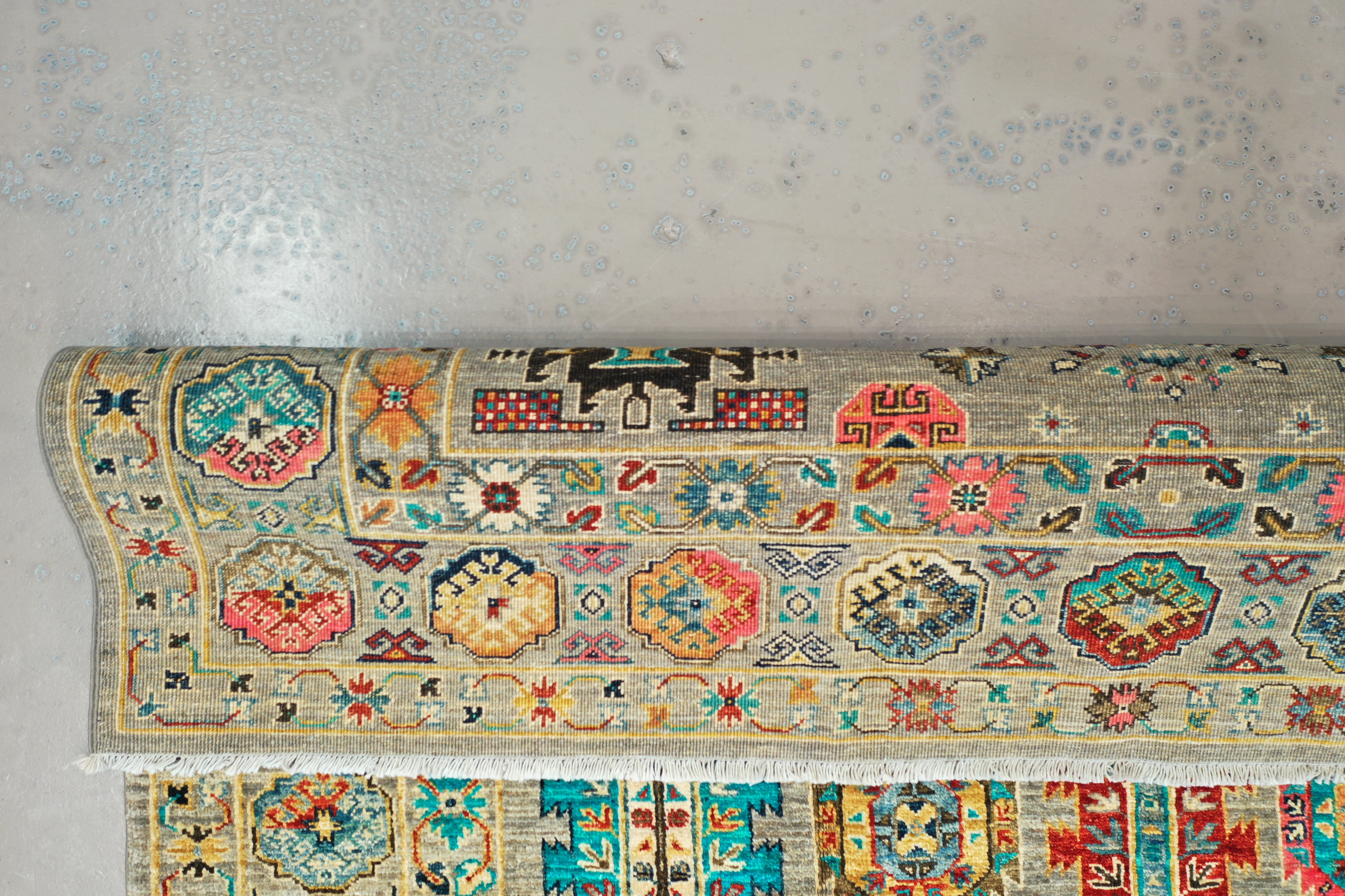 Beige Afghan Chobi rug 231x171cm