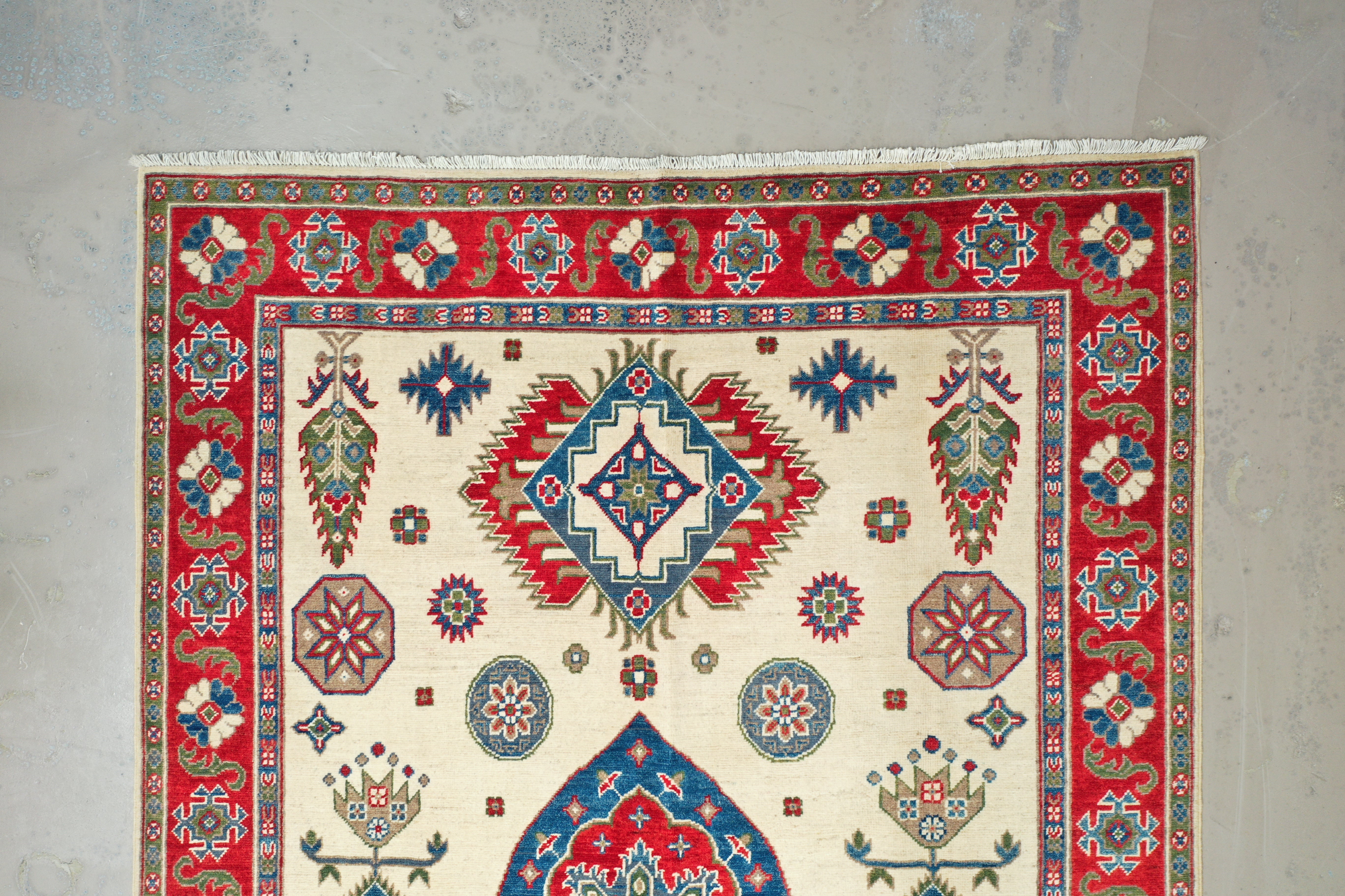 Red Afghan Handmade — 2.40 x 1.70