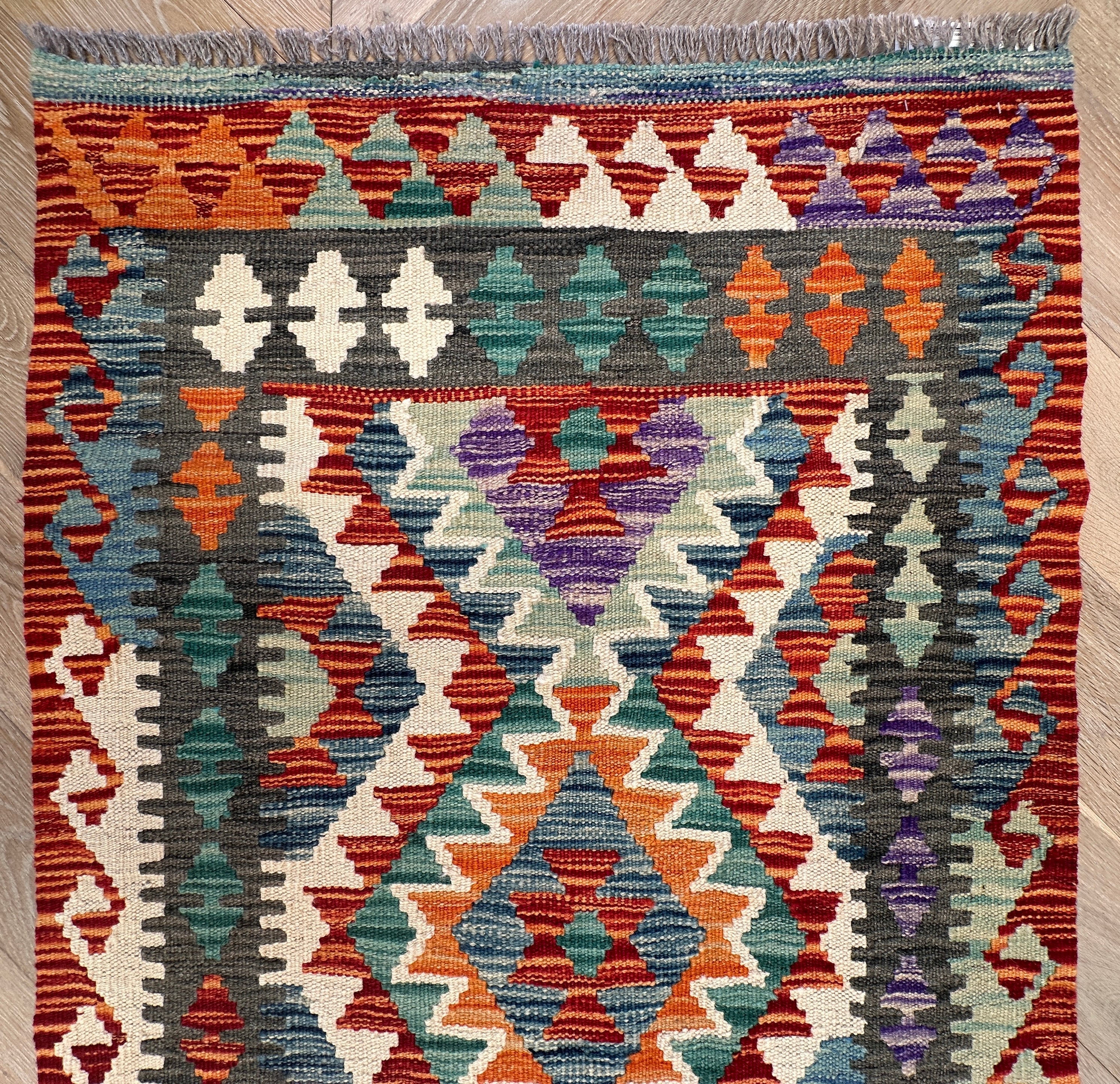 Afghan Kilim — 4.15 x 0.79