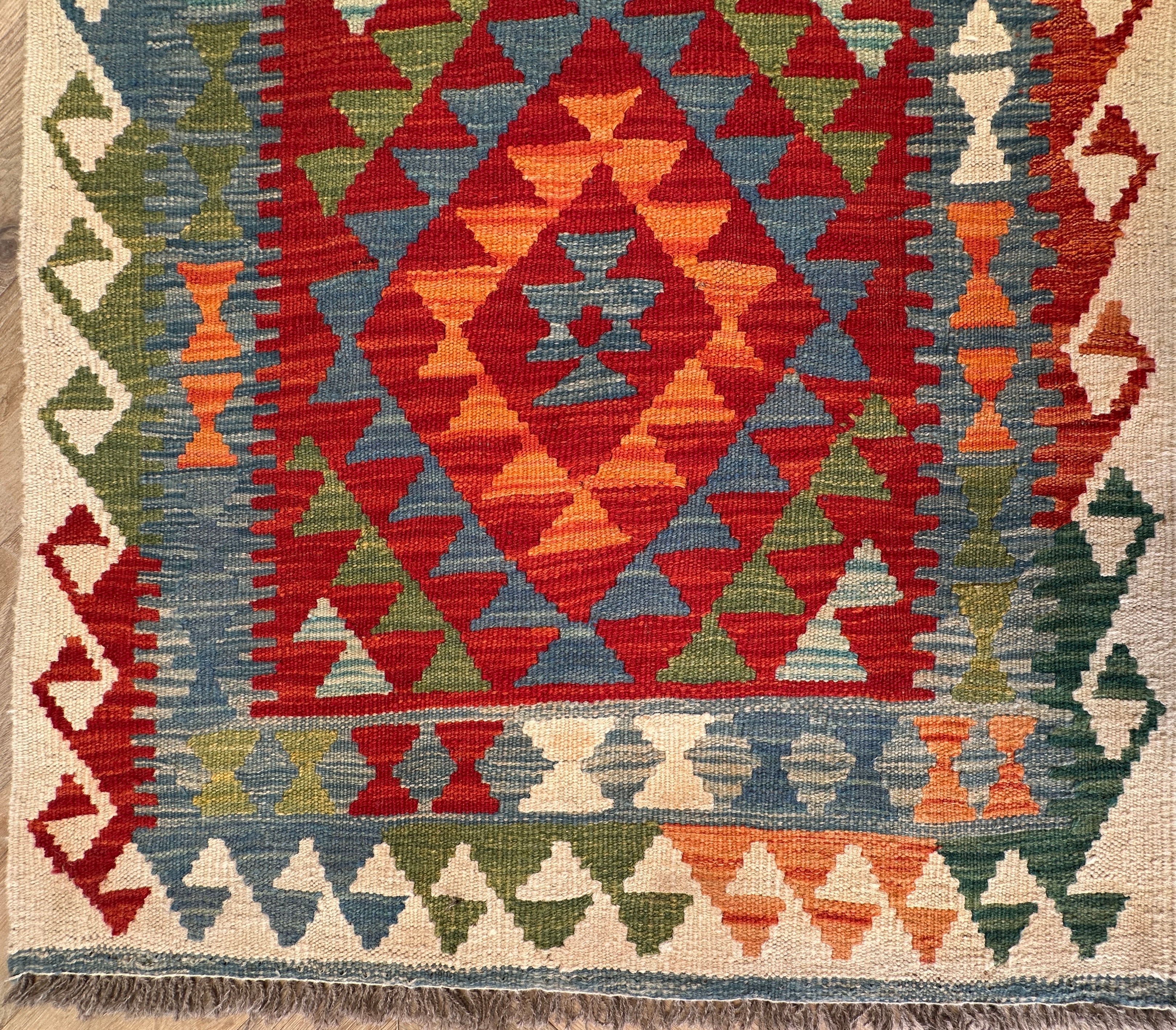 Afghan Kilim — 3.20 x 0.79