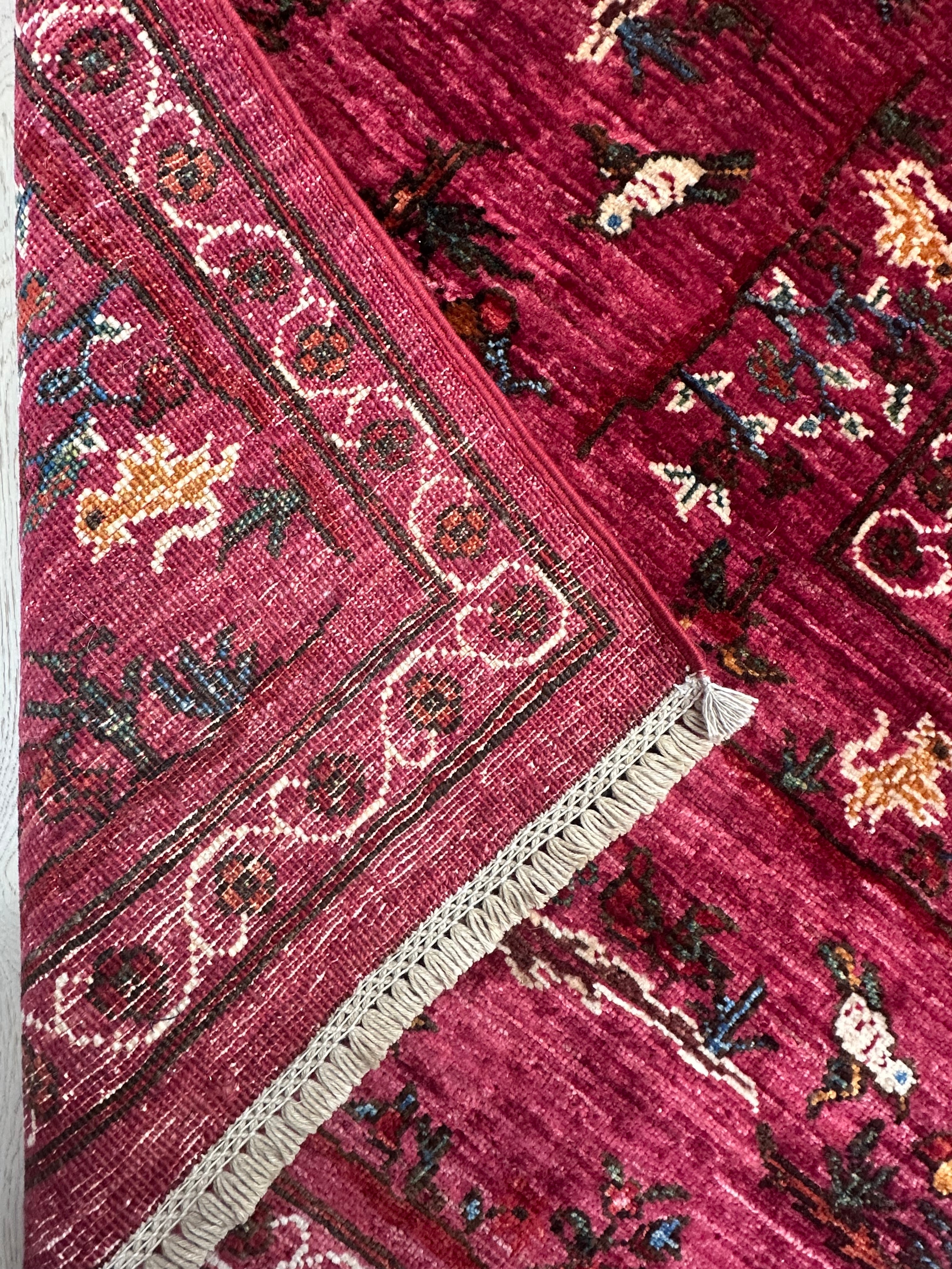 Afghan handmade rug,Chobi. Size:344x243cm