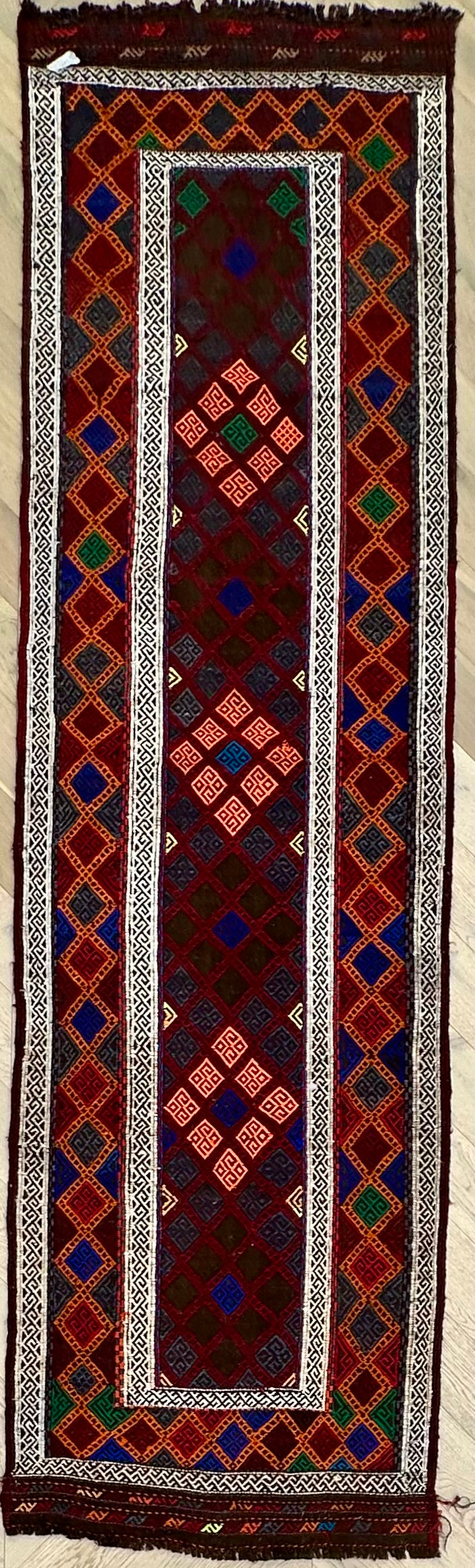 Afghan Kilim — 2.89 x 0.78