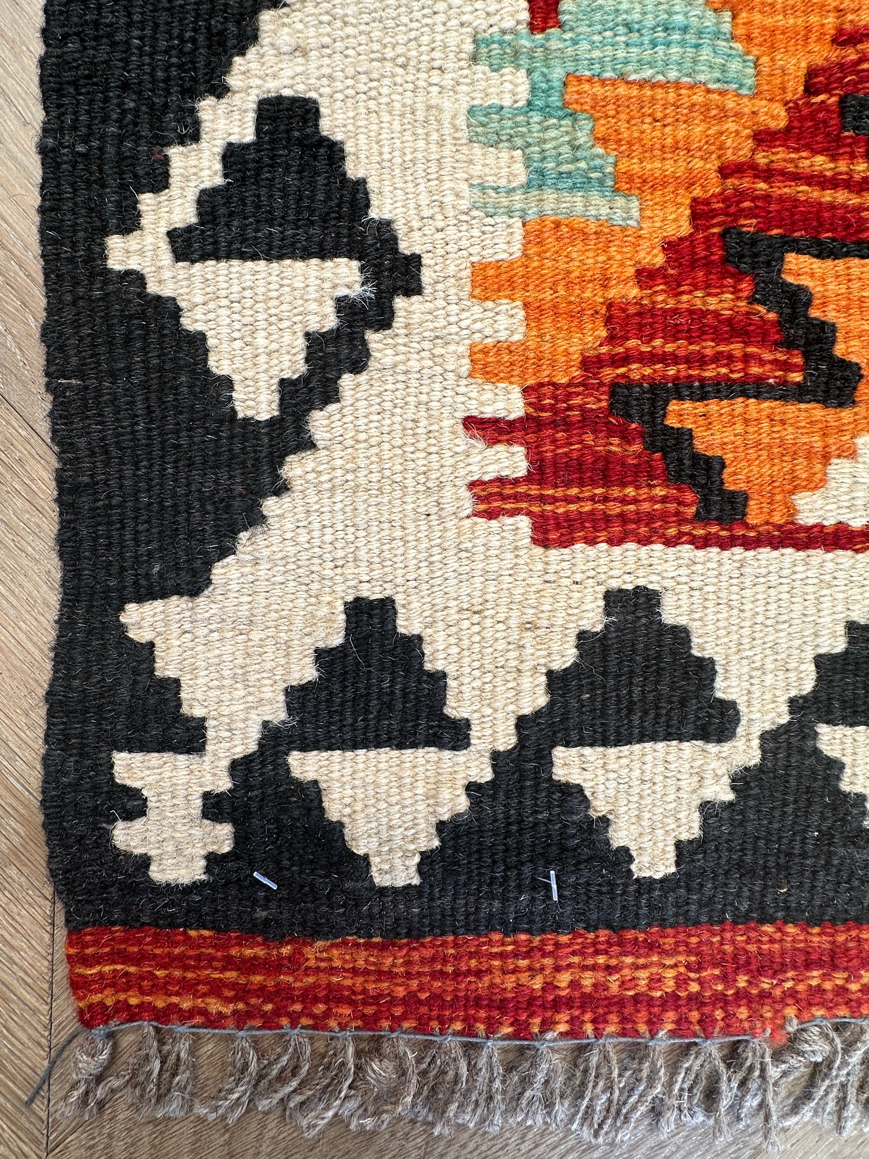 Afghan Kilim — 3.93 x 0.80