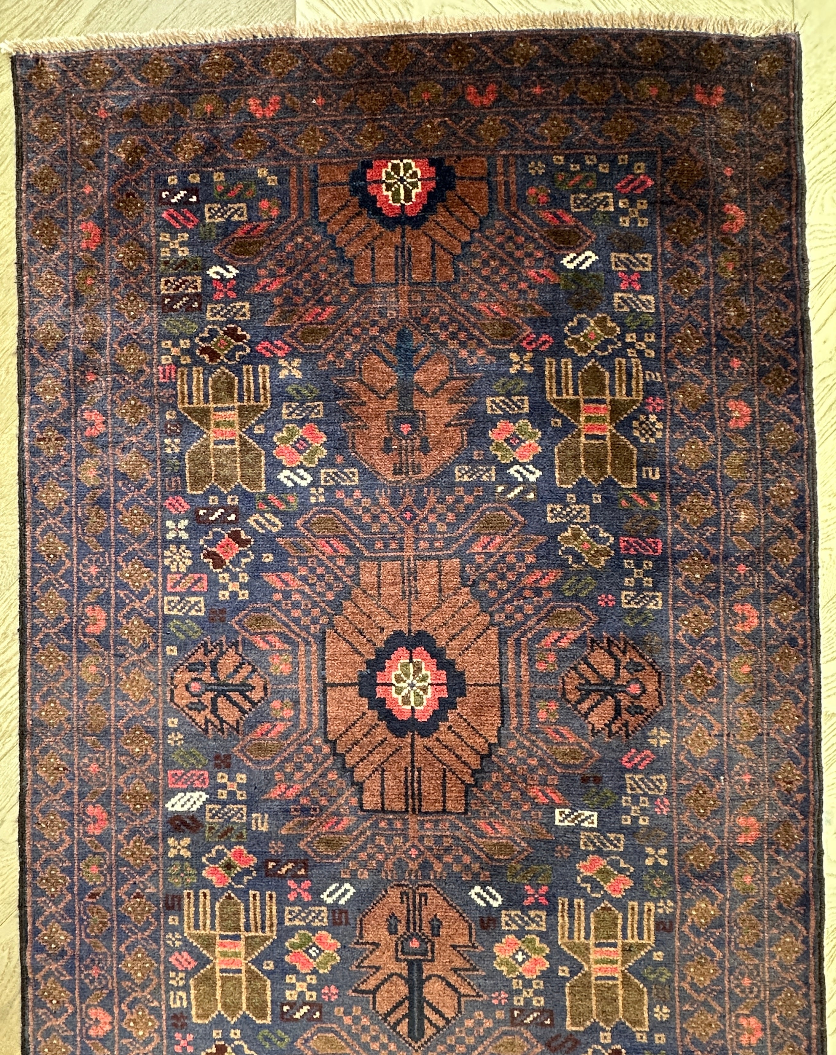 Chobi Afghan Handmade — 2.91 x 0.85