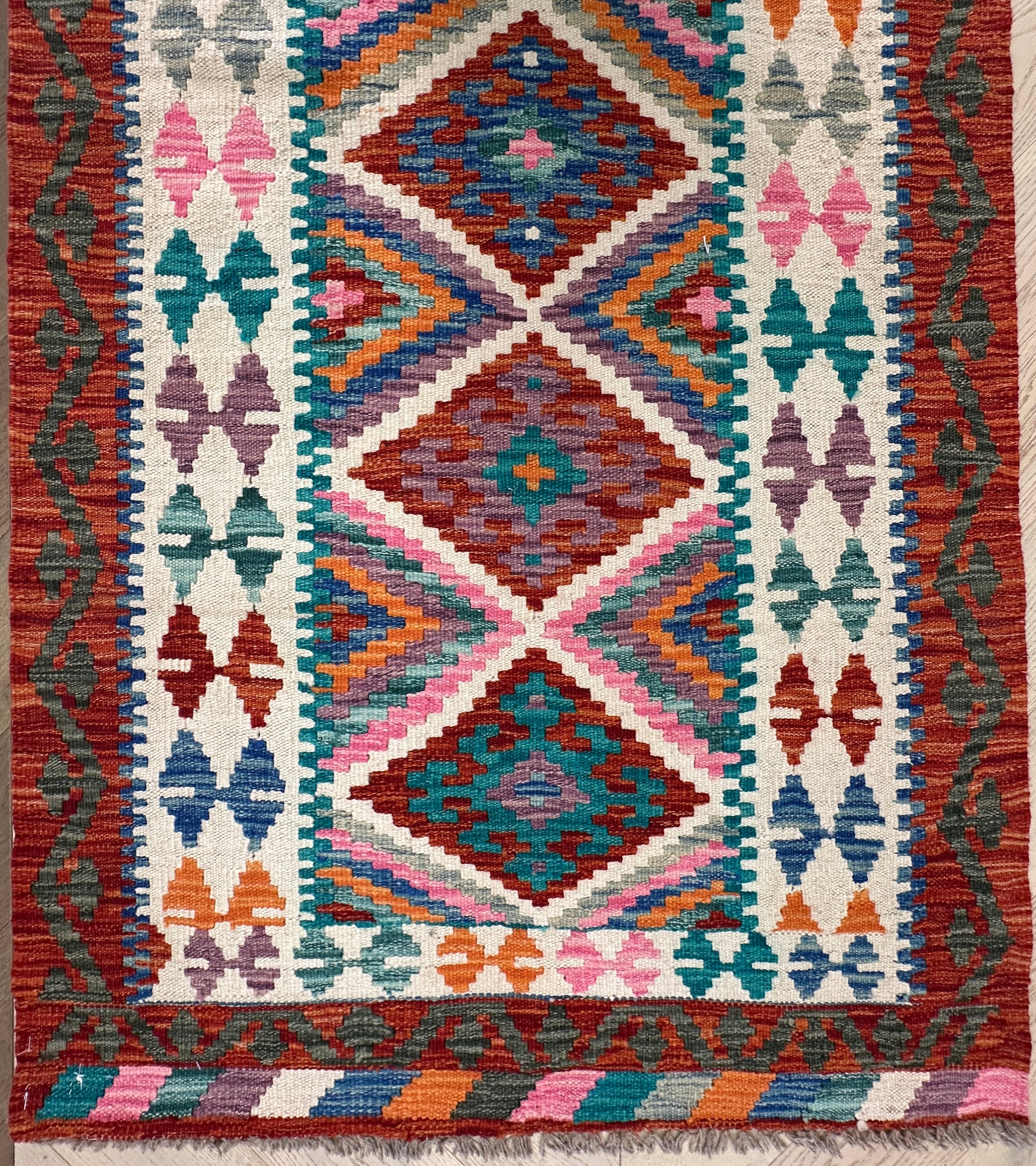 Afghan Kilim — 2.99 x 0.89