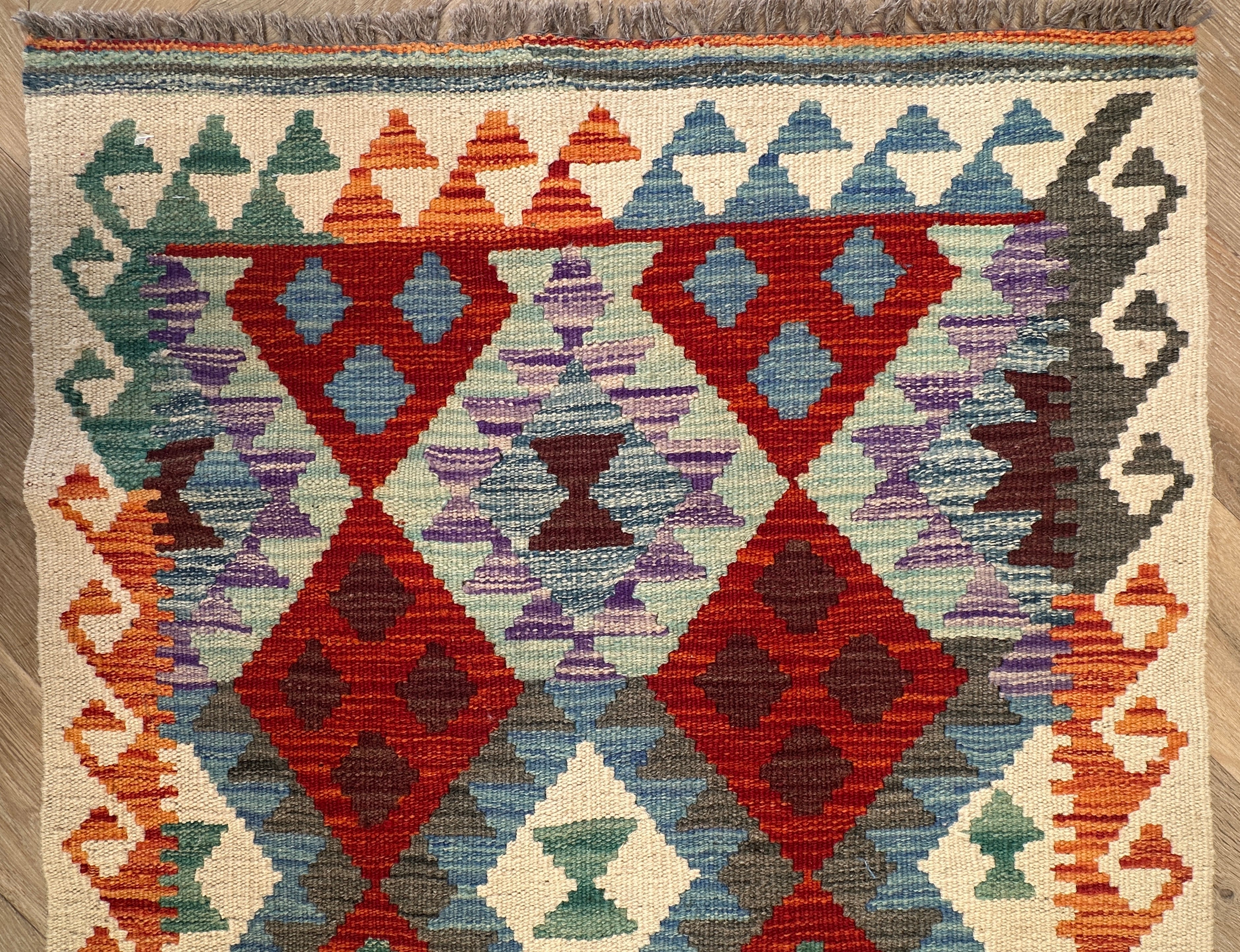 Afghan Kilim — 4.07 x 0.79