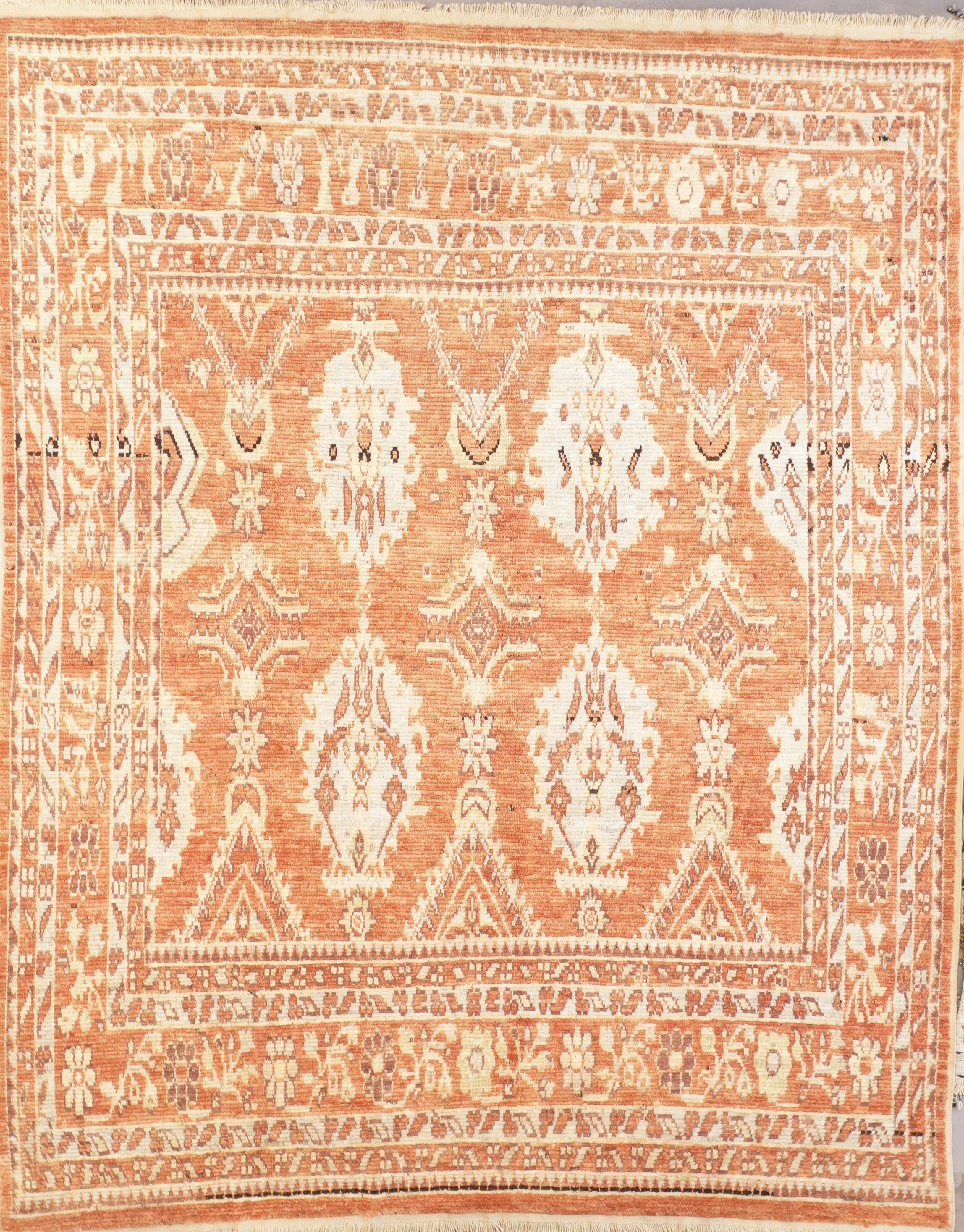 Terracotta Afghan Handmade — 4.57 x 3.67