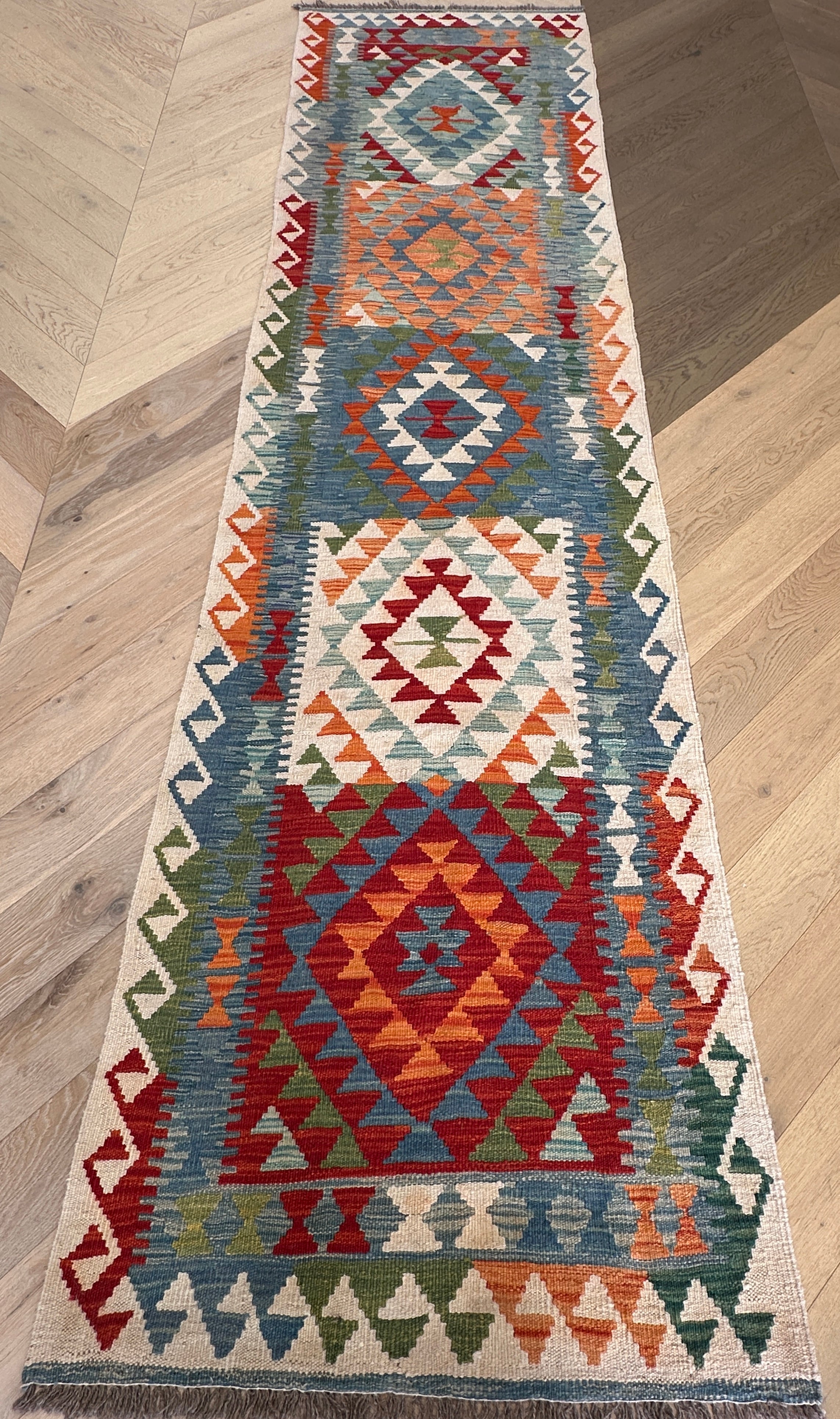 Afghan Kilim — 3.20 x 0.79