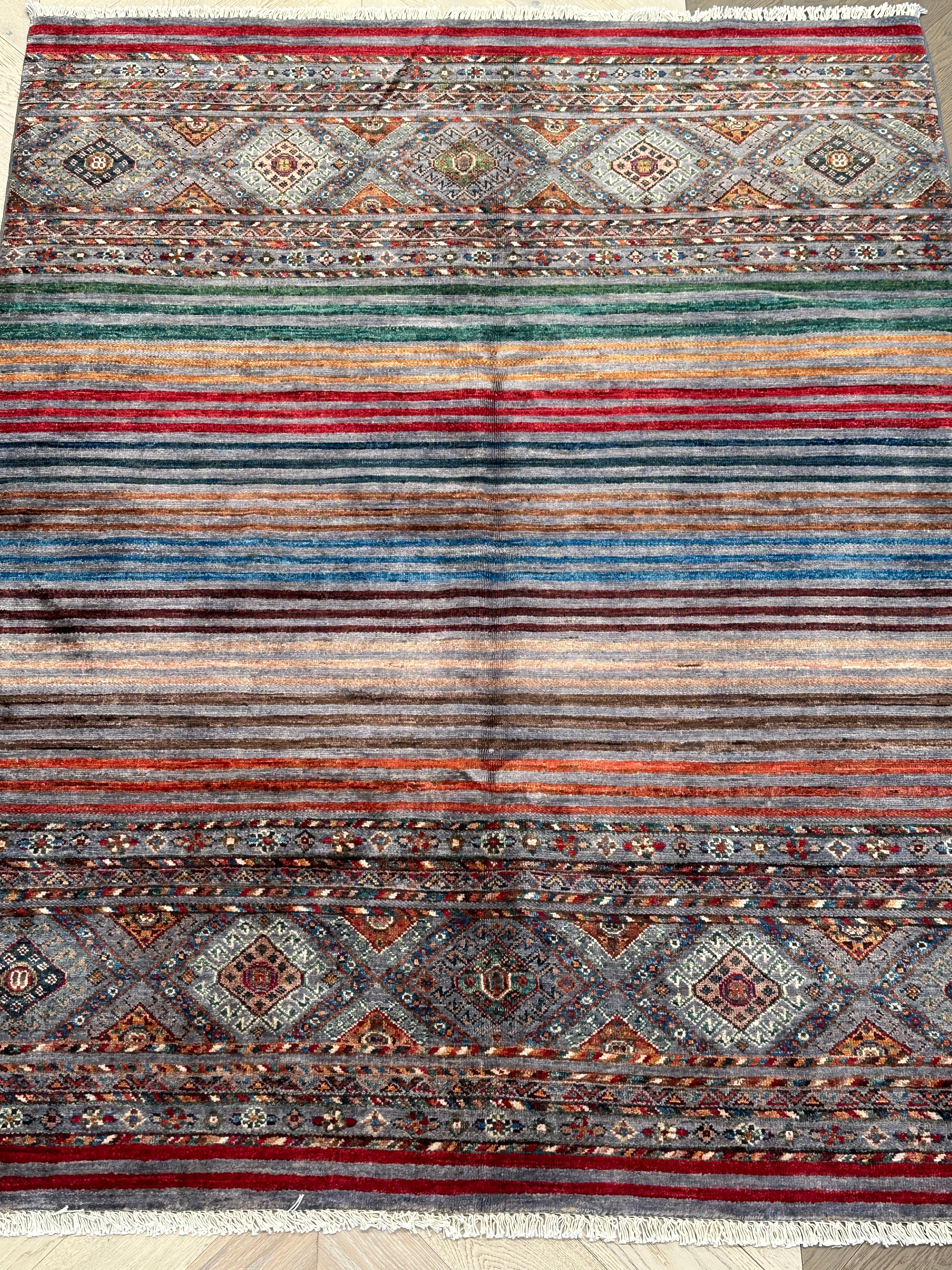 Afghan handmade rug,Chobi . Size: 191x150 cm