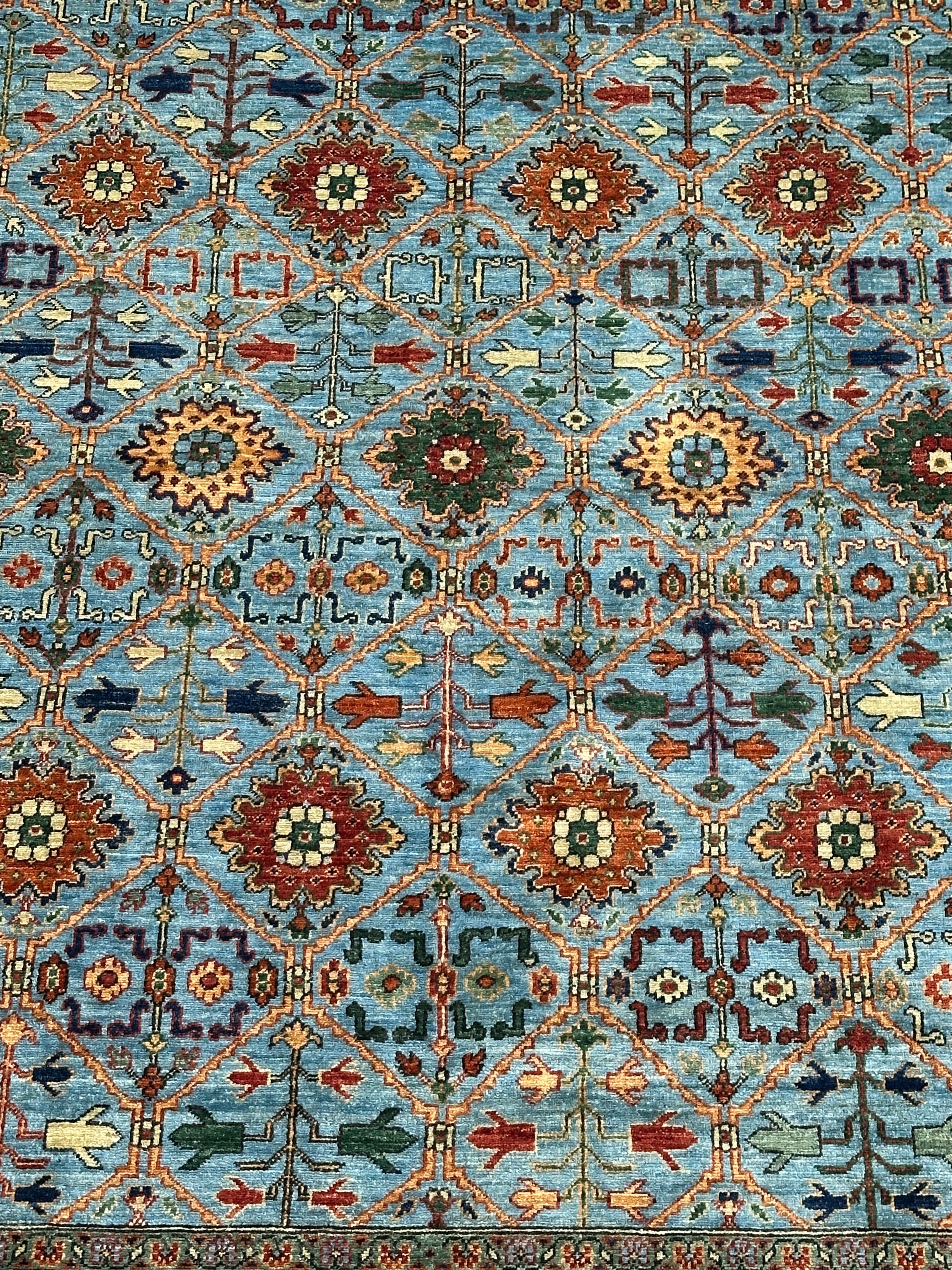 Afghan handmade rug,Chobi. Size:363x272cm