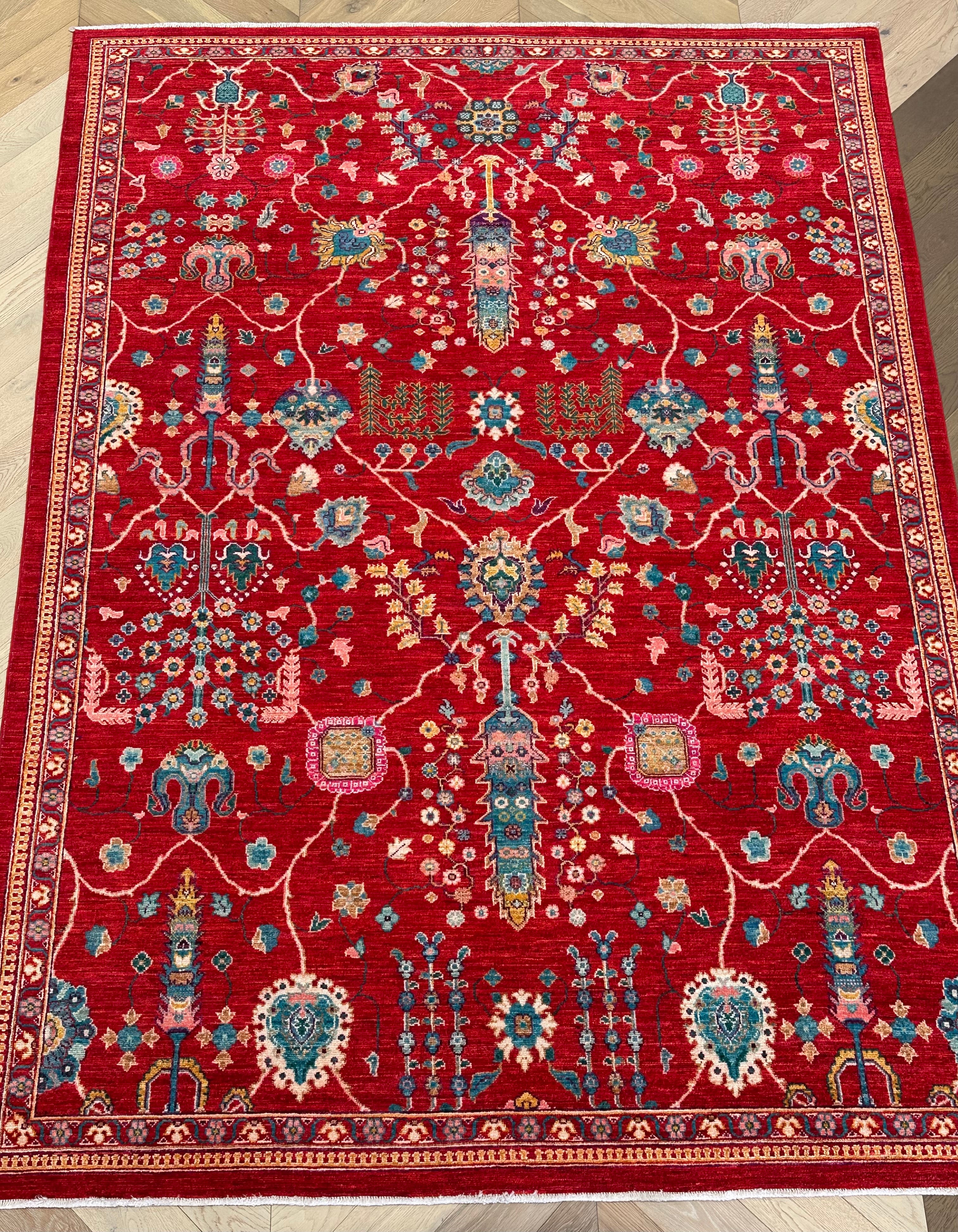 Afghan handmade rug,Chobi. Size:282x199 cm